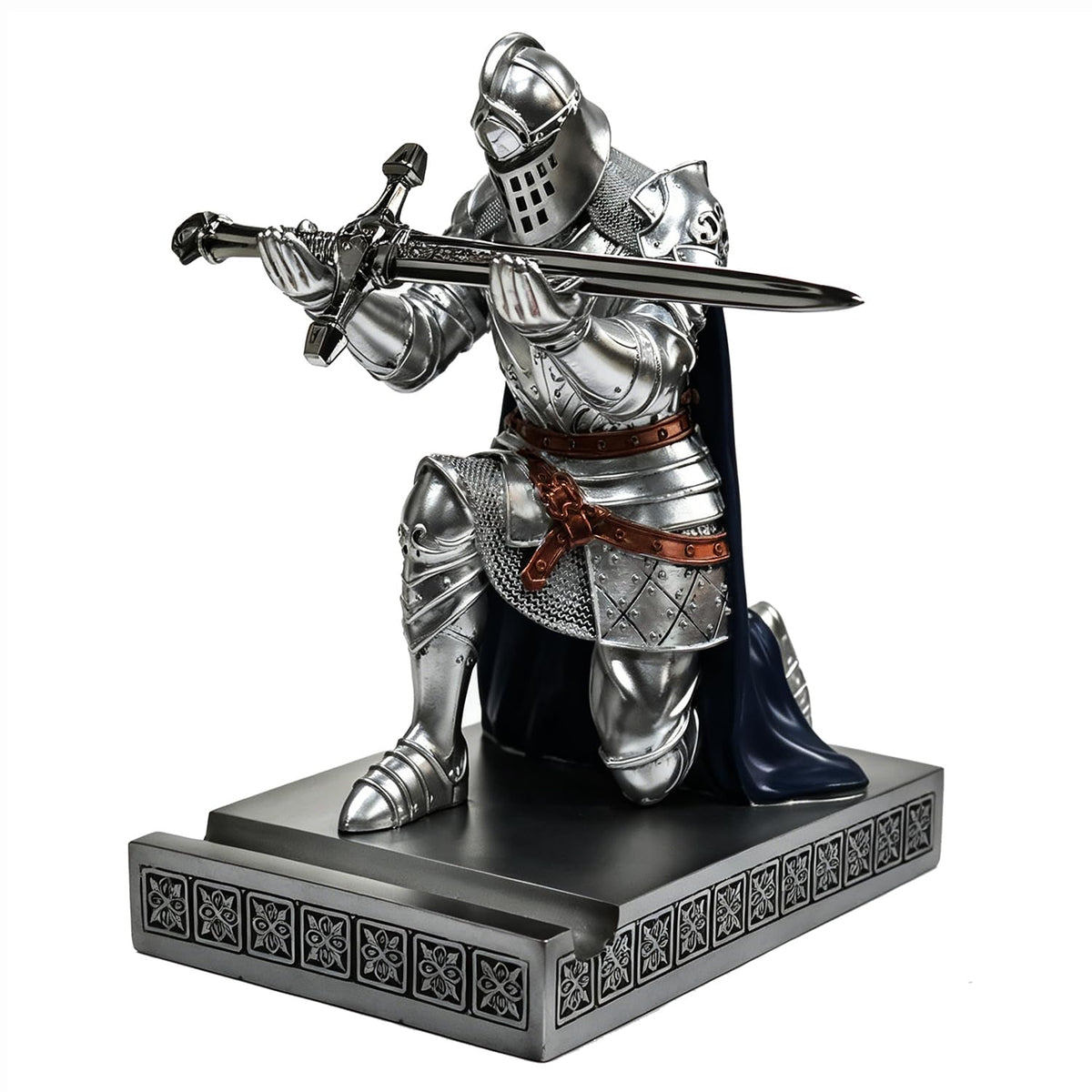 Knight Pen Holder Desk Organizer Office Decor Letter Opener for Desk SBlue
