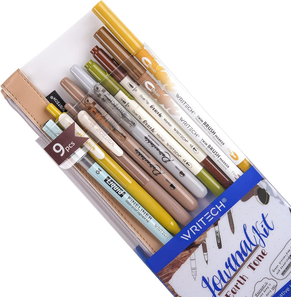 WRITECH Journaling Gel Pens Highlighters: 0.5mm Fine Point Retractable Gel Ink Pen Assorted Colored
