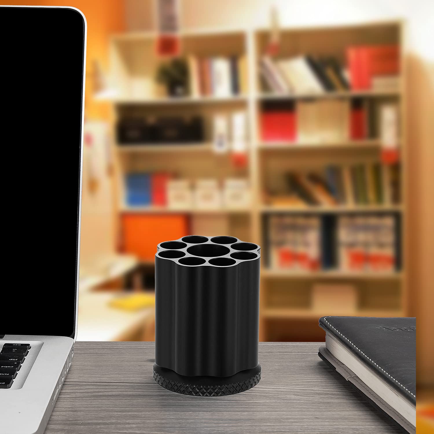 QIAN76 Rotating Revolver Pen Holder, Gun Cylinder Pen Holders, Favorite Pencil Holder and Perfect