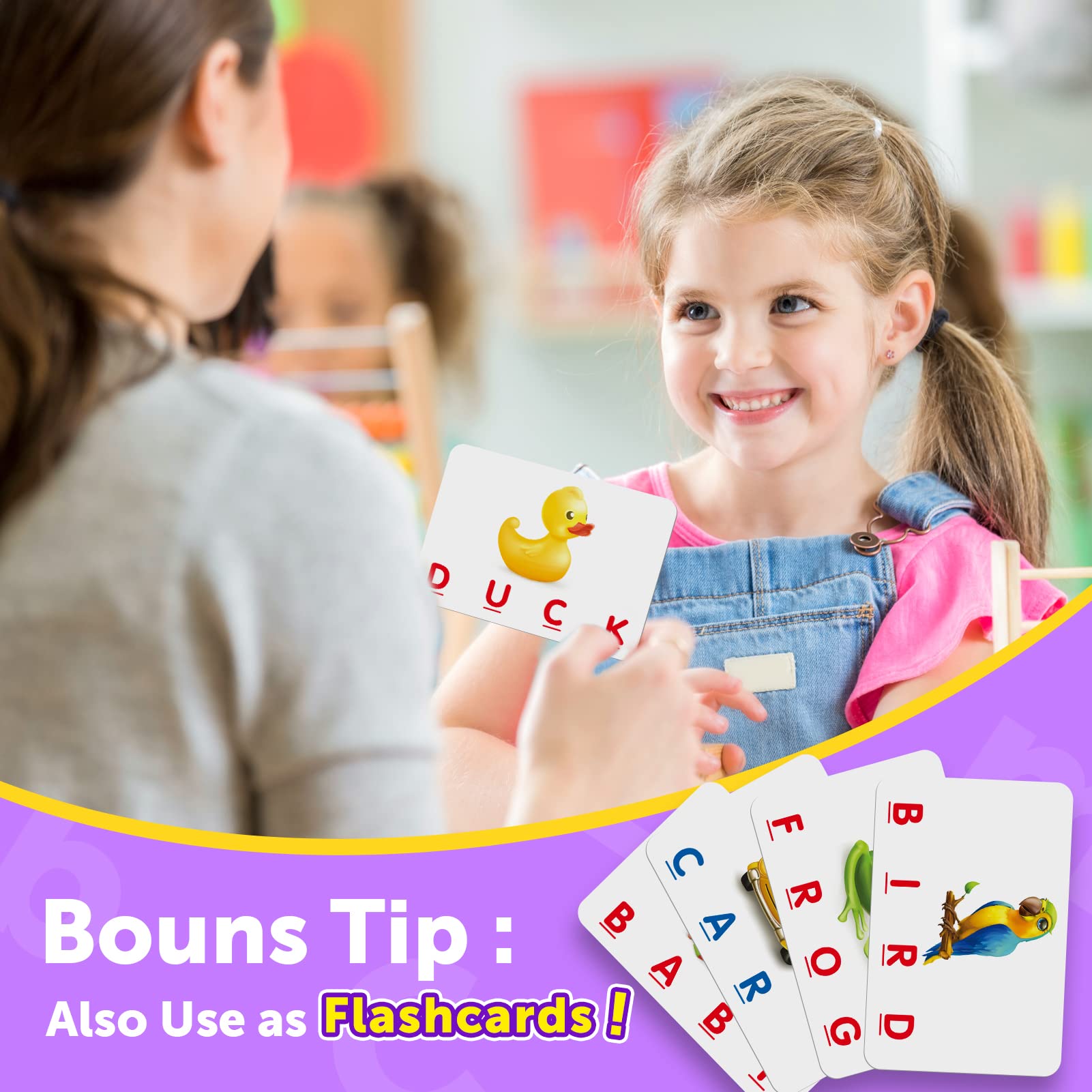 Educational Games for Kids Ages 3-8, Matching Letter Game for Kids Toys for 3-8 Year Olds Boys