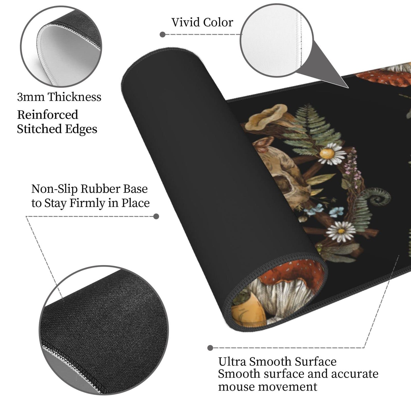 Sigouyinei Extra Large Desk Pad 31.5x12in Office Gaming Non-Slip Mouse Pad