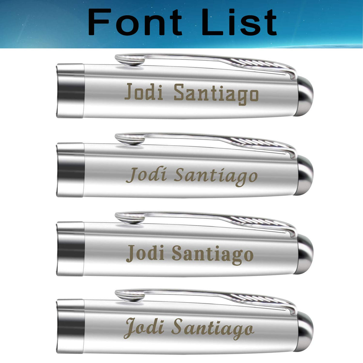 ABIsedrin Personalized Pens, Custom Engraved Pen Case for Men, Twist Action 0.7 Ballpoint Pens