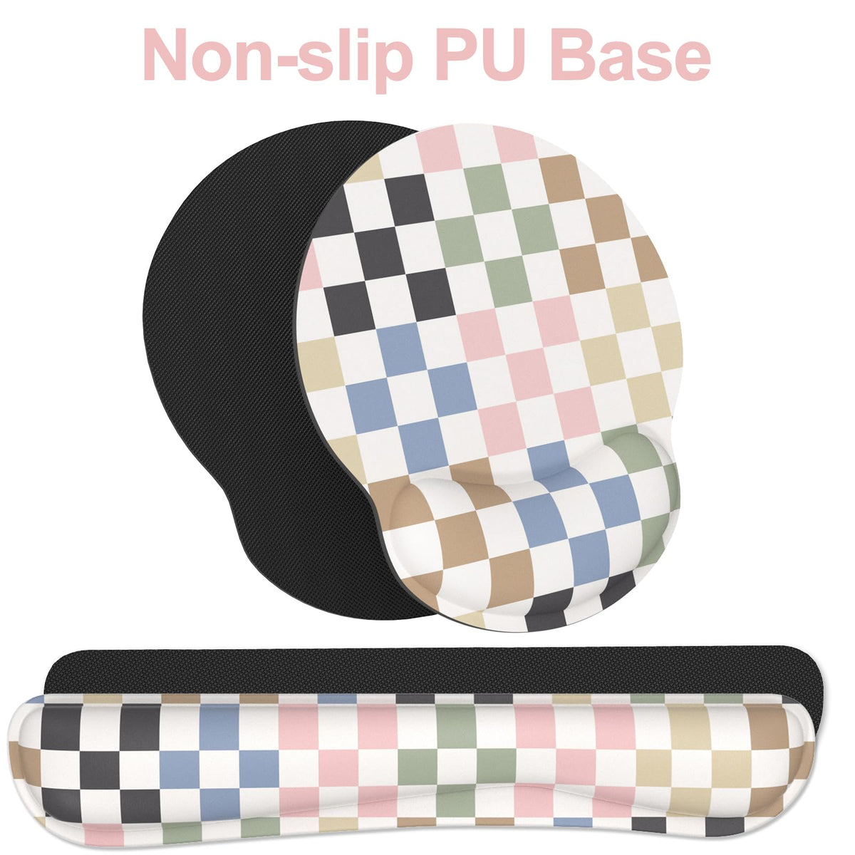 Ergonomic Mouse Pad with Wrist Rest and Keyboard Wrist Rest, Mousepad