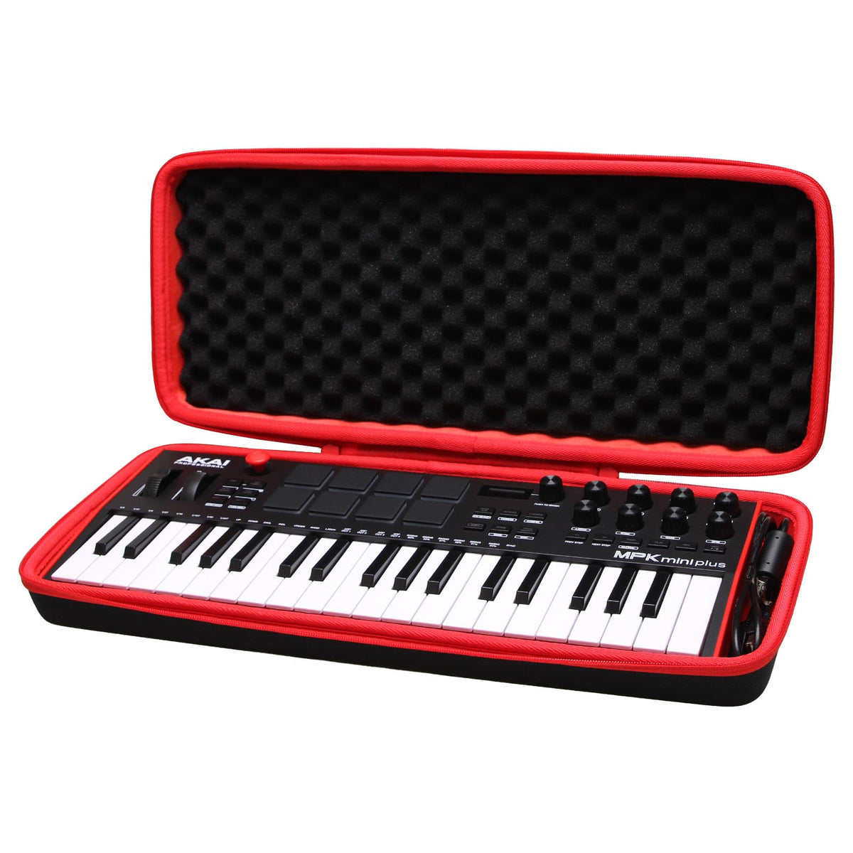LTGEM Hard Case for Akai Professional MPK Mini Plus - USB MIDI Keyboard Controller - Travel