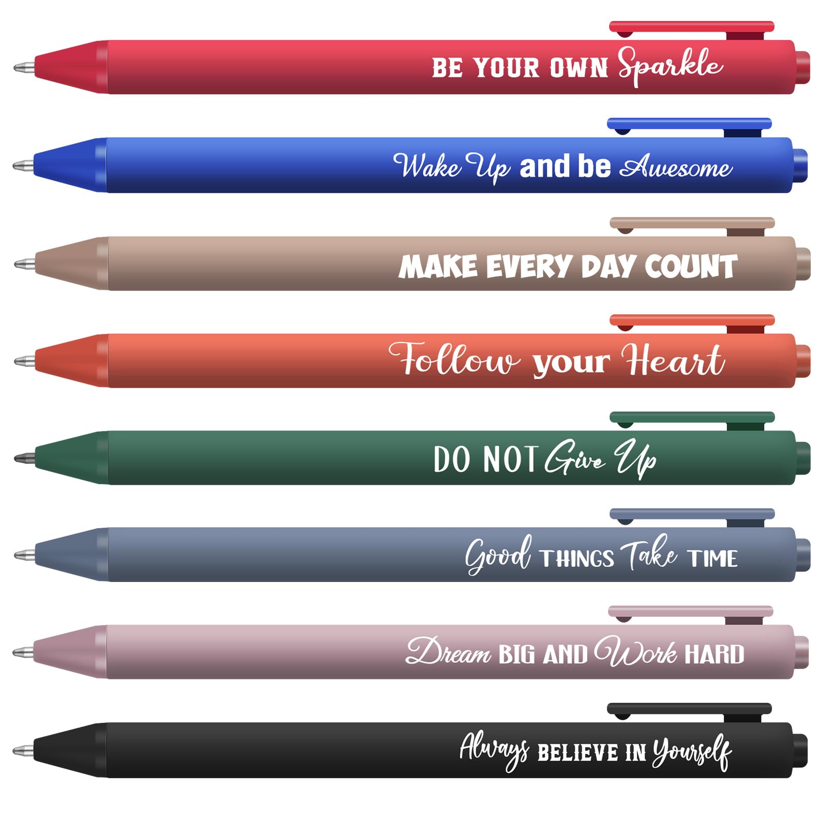 Sayglossy 80 Pcs Motivational Pens Christian Ballpoint Pens Inspirational Quotes Writing Tool Small