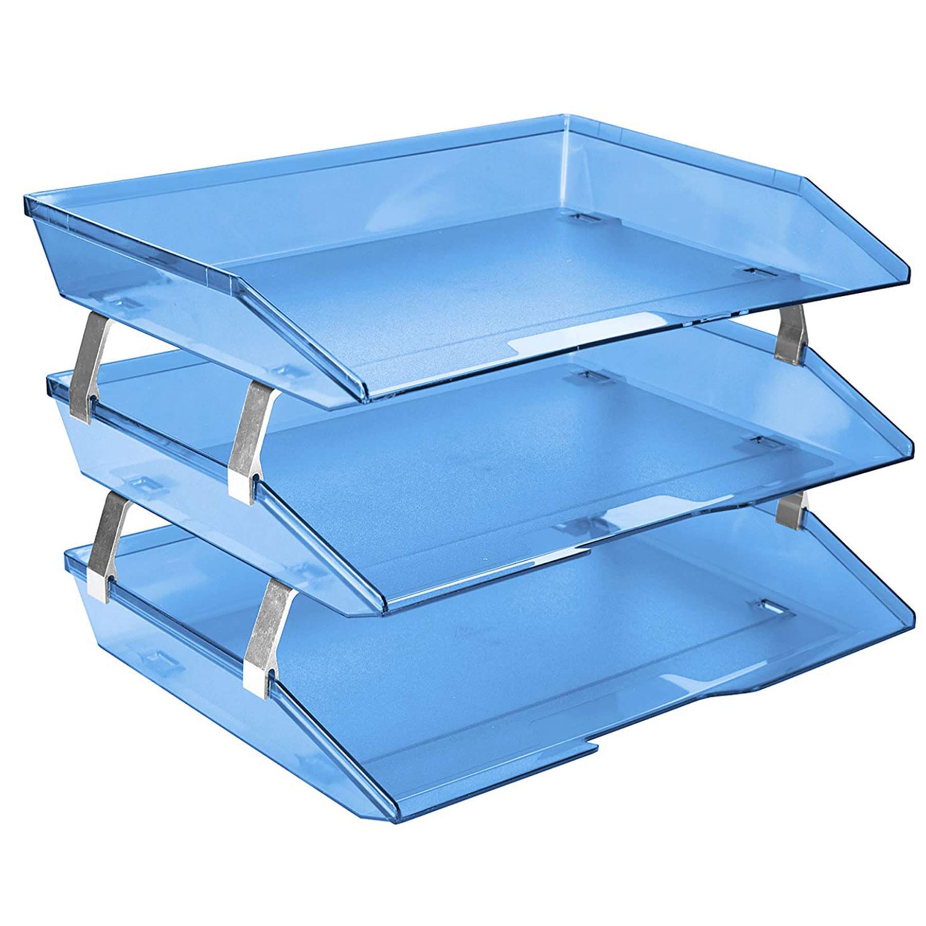 Acrimet Facility 3 Tier Letter Tray, Side Load, Letter Size/A4, Desktop File Organizer, Plastic