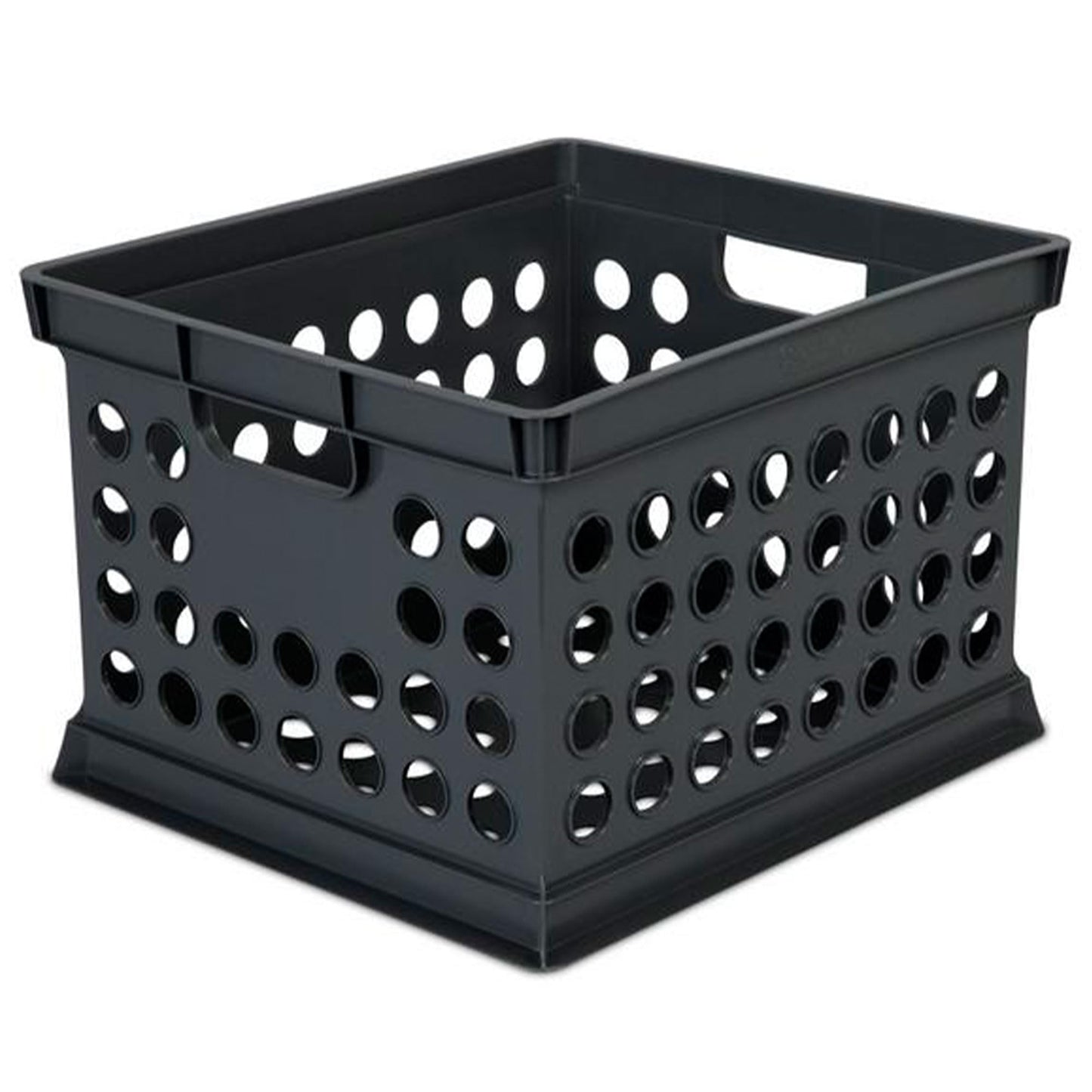 Sterilite Storage Crate Bin File Organizer for Home & Office, Black, 6-Pack
