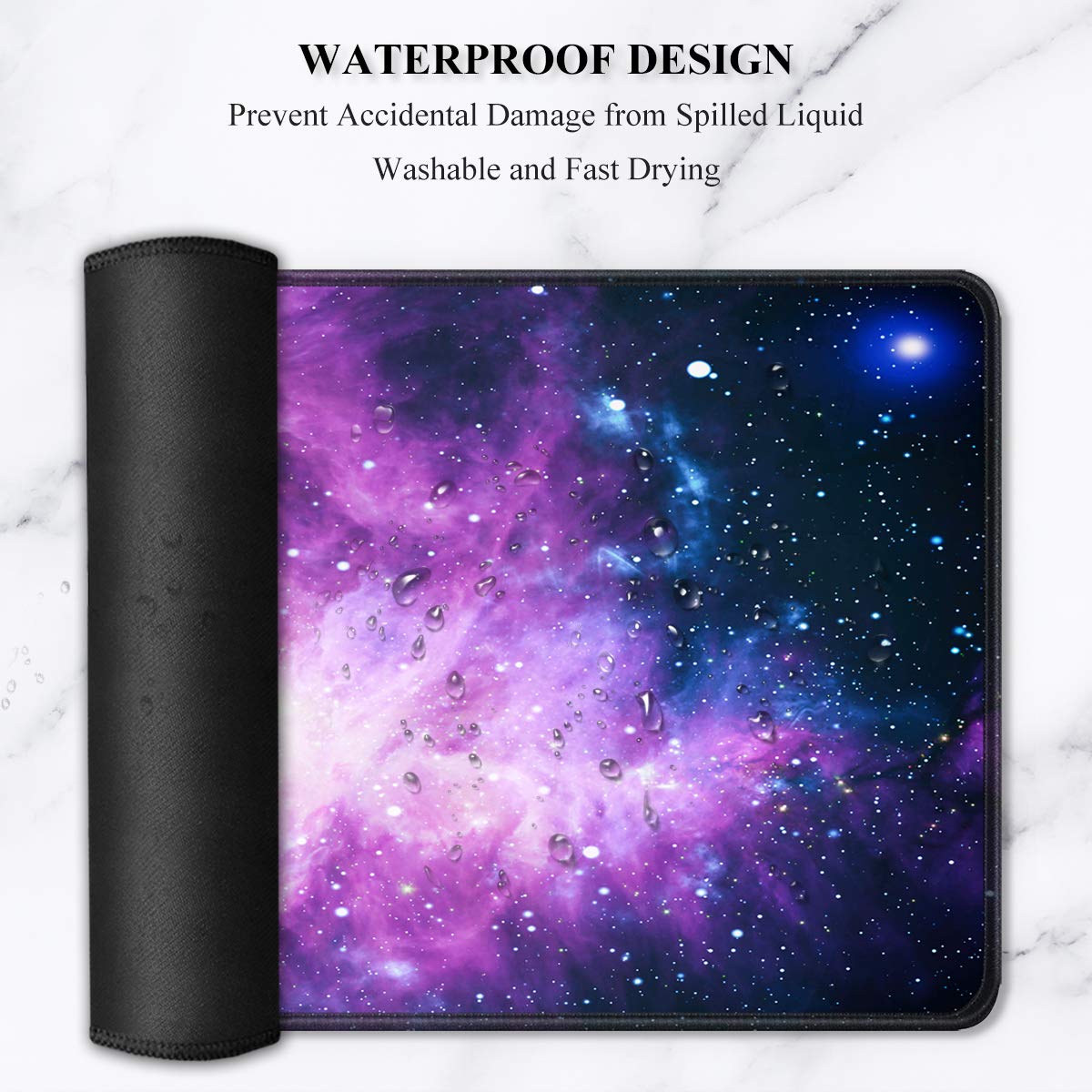 Auhoahsil Large Gaming Mouse Pad, XXL 35.4 x 15.7 in Office Desk Mat,Purple