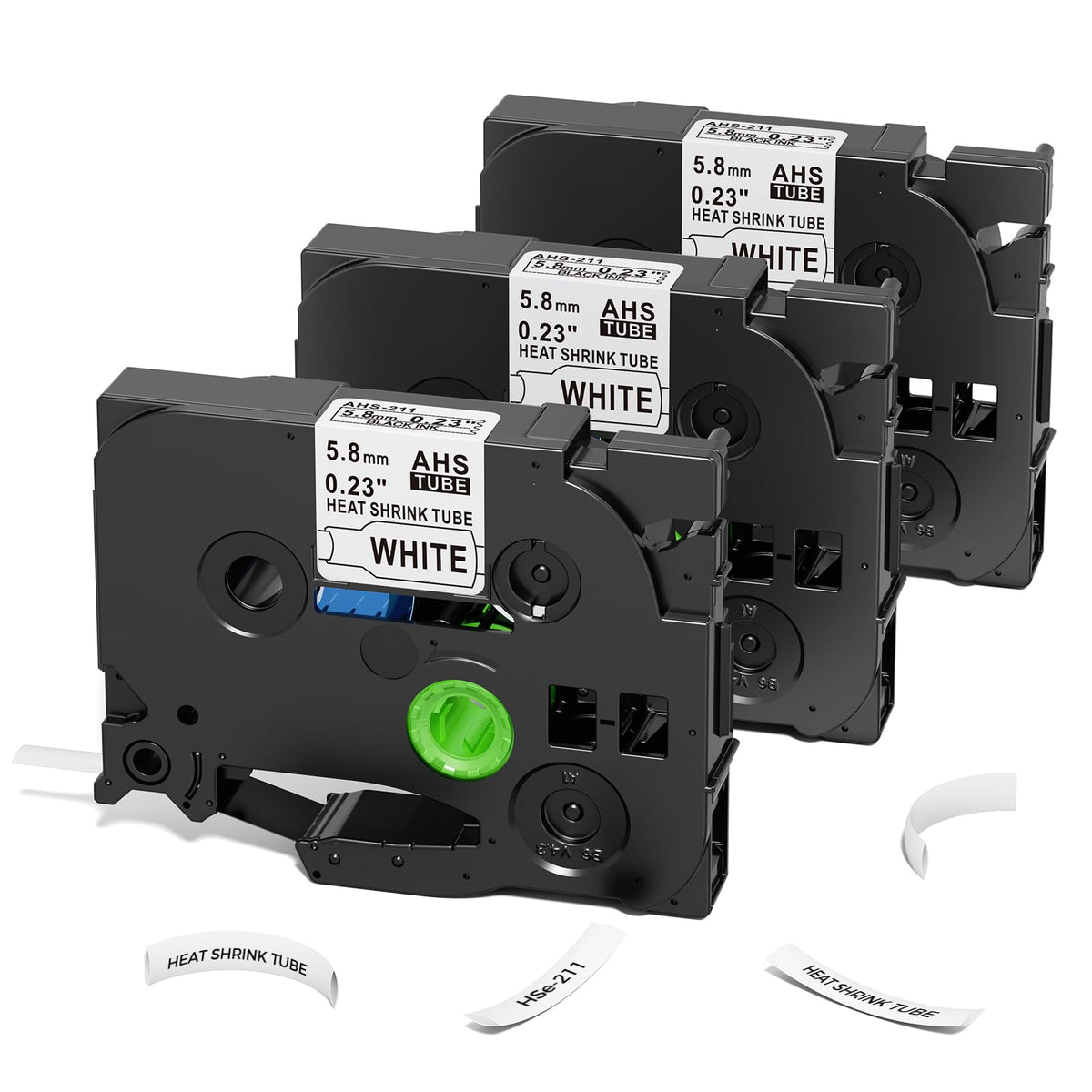 HSe-211 HSe211 Compatible with Brother P Touch Heat Shrink Tube Labels
