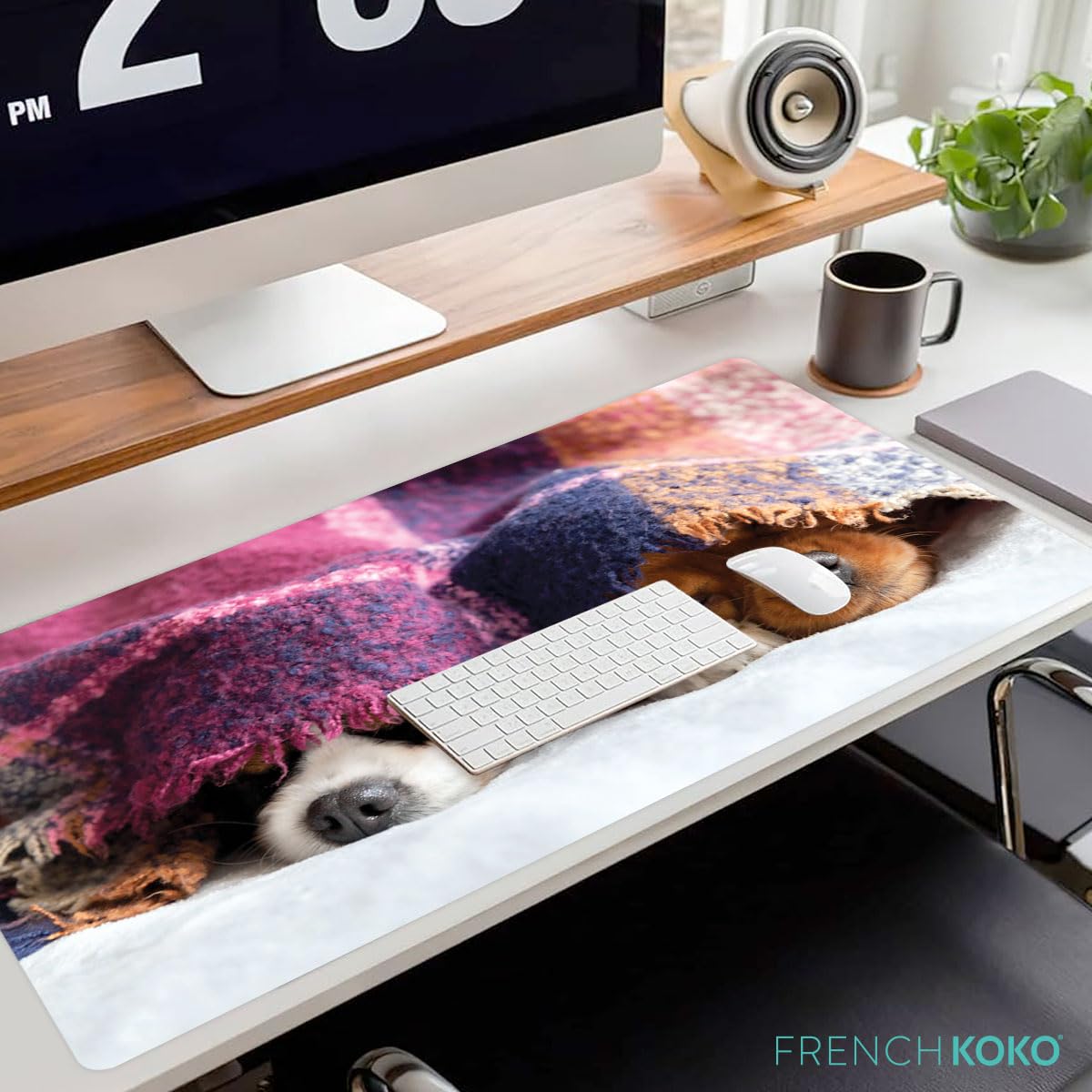 French KOKO Large Mouse Pad, Desk Mat, Keyboard Pad, Desktop Home Office School Essentials College