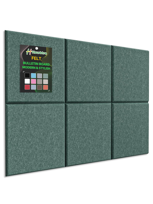 Hsurbtra Cork Board for Wall 24 x 18 Inch, 6 Pack Felt Bulletin Notice Board with Pushpins for