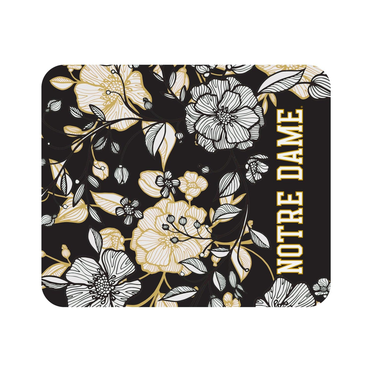 Mouse Pad, Fabric, University of Notre Dame Standard/Floral Lace