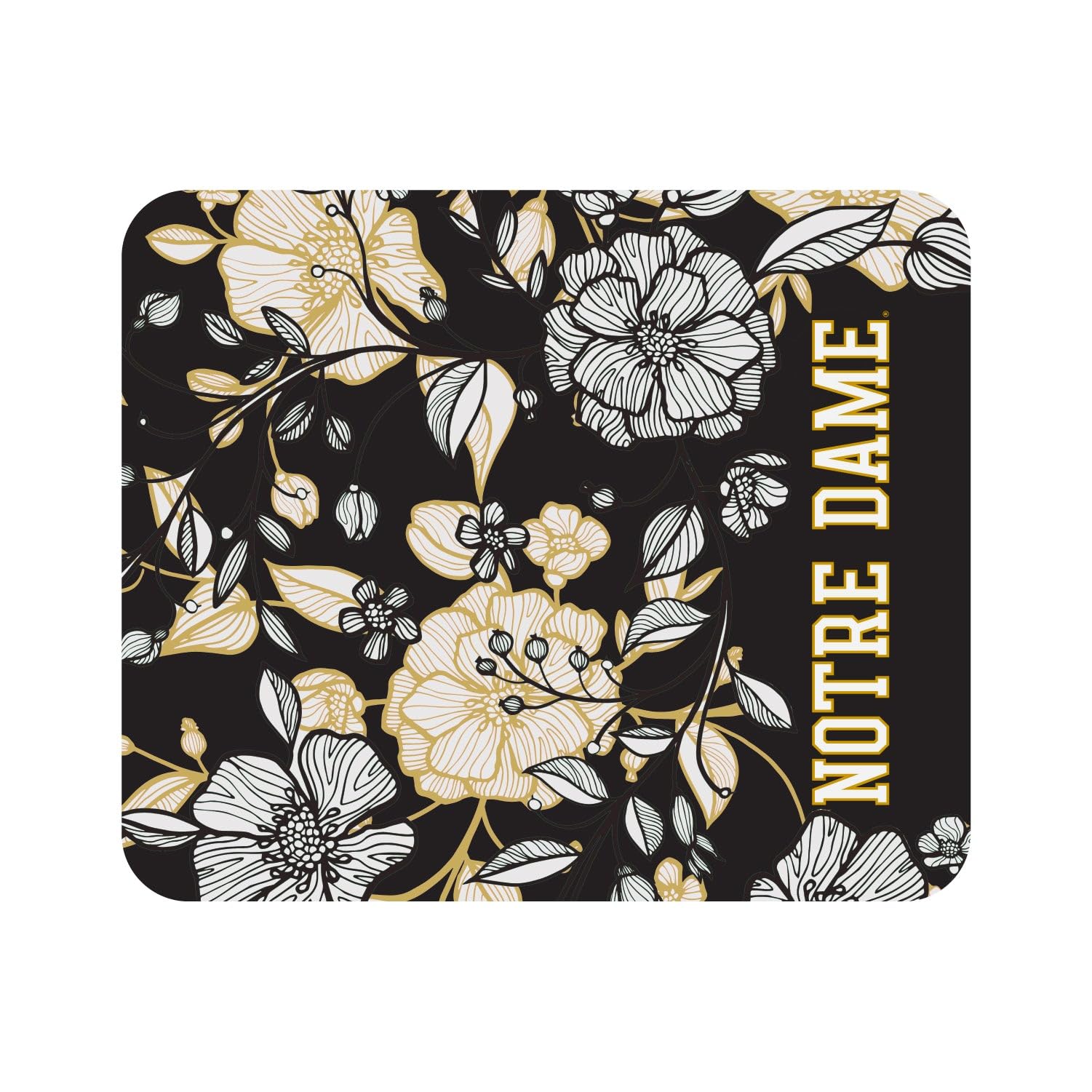 Mouse Pad, Fabric, University of Notre Dame Standard/Floral Lace