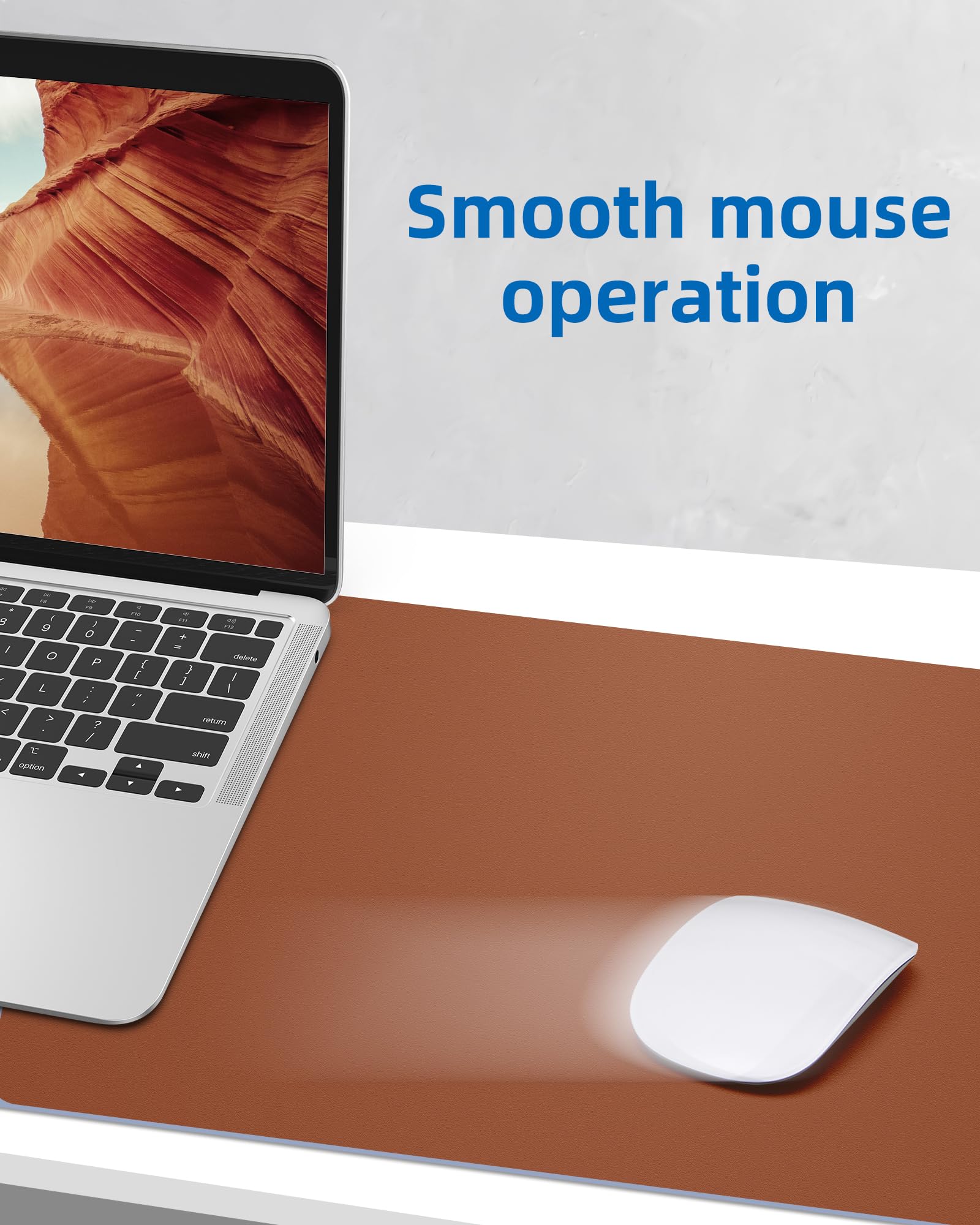 Leather Desk Pad Blotter,Mouse Pad,Office Desk Mat, Non-Slip PU Leather Desk mat,Large Desk