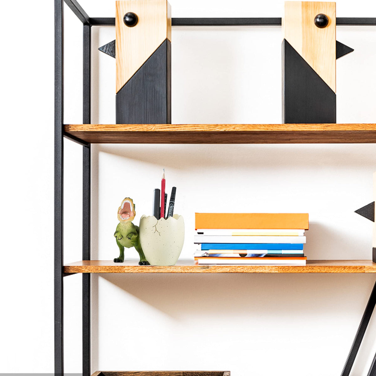Banllis Dinosaur Pen Holder & Pencil Holder for Desk, Jurassic Park Decor