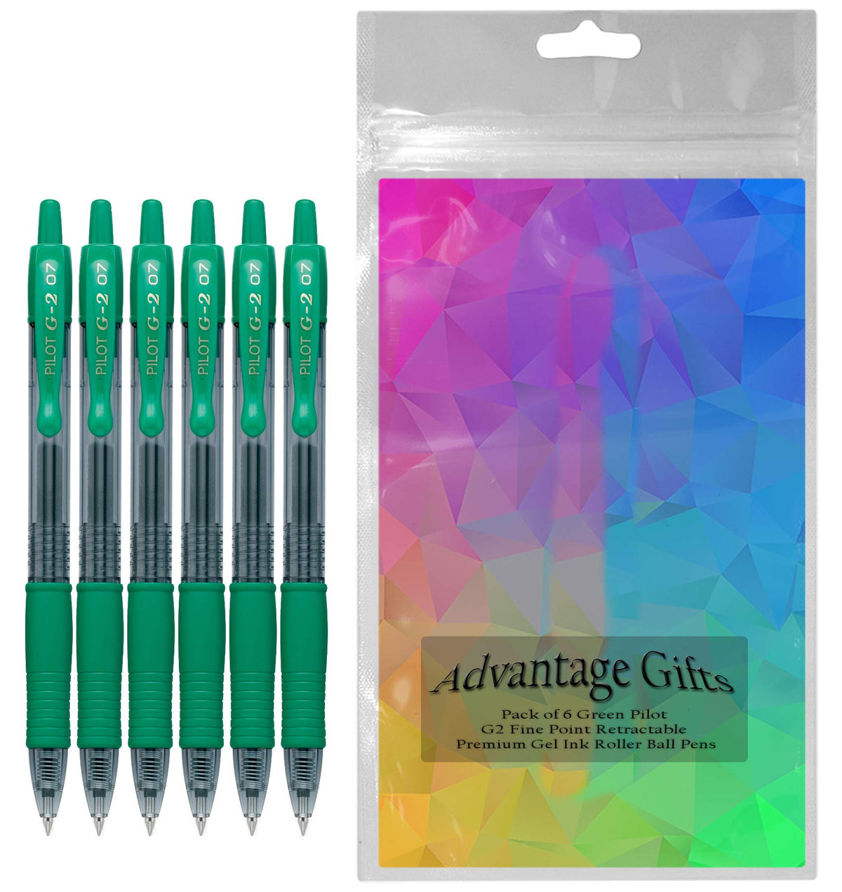 Advantage Gifts G2 Retractable Premium Gel Ink Roller Ball Pens Fine Point Fine Point (.7mm) Green