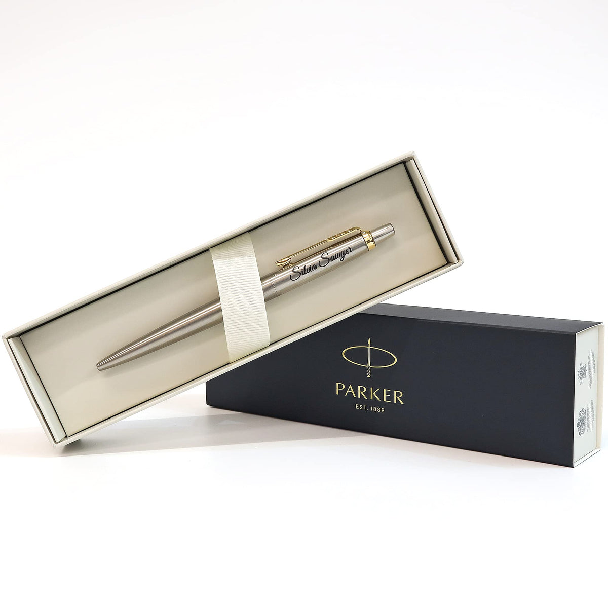 Personalized Custom Parker Jotter SS Pen + Gift Box | Design A Truly Unique Present | Laser