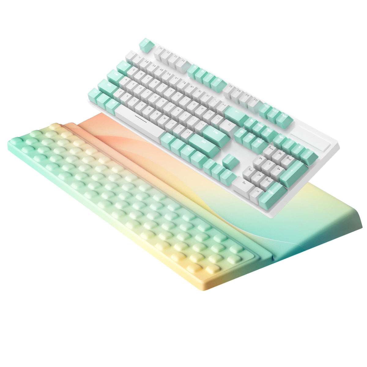 Ospelelf Keyboard Wrist Rest, Ergonomic Memory Foam Wrist Support for Typing & Gaming, Tilted