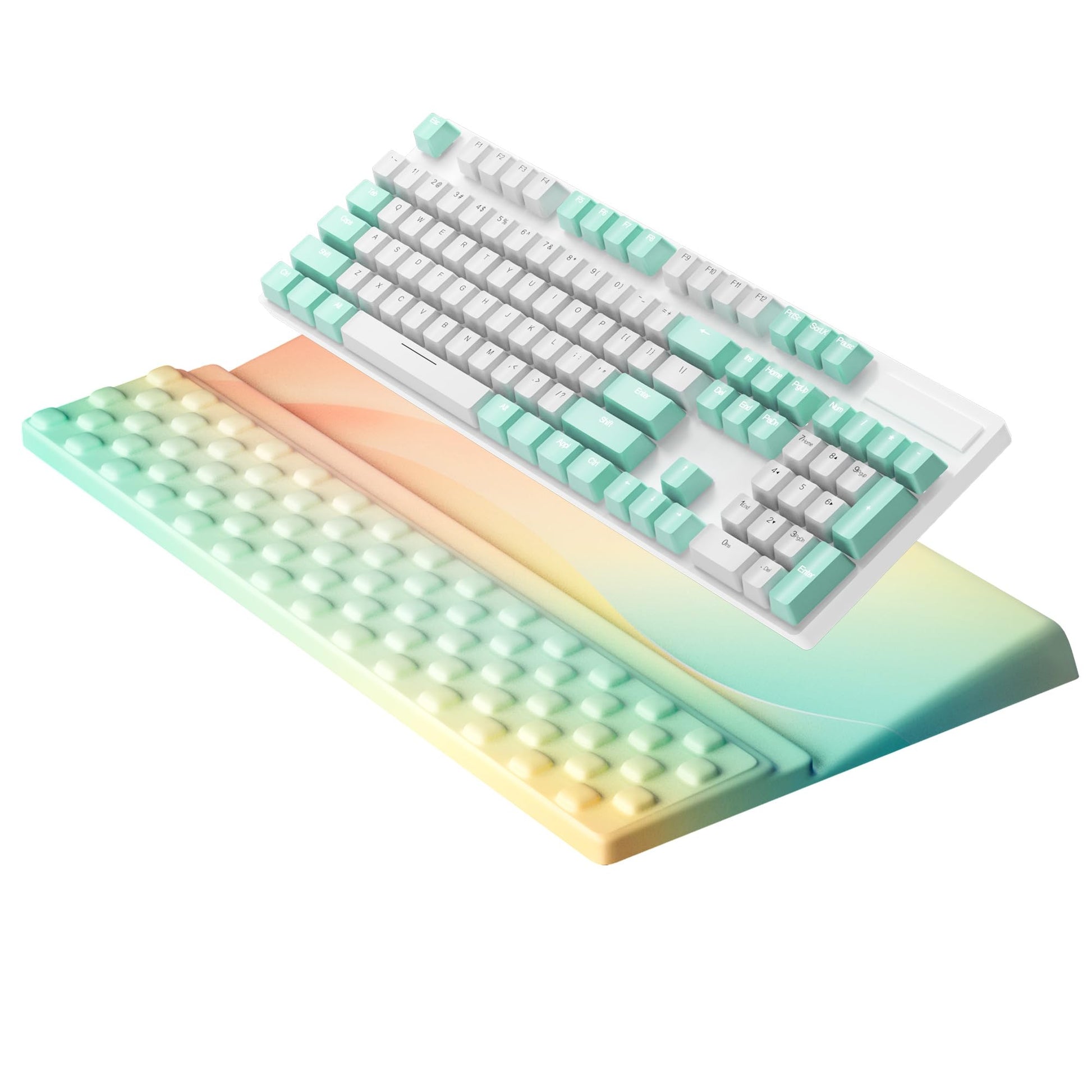 Ospelelf Keyboard Wrist Rest, Ergonomic Memory Foam Wrist Support for Typing & Gaming, Tilted