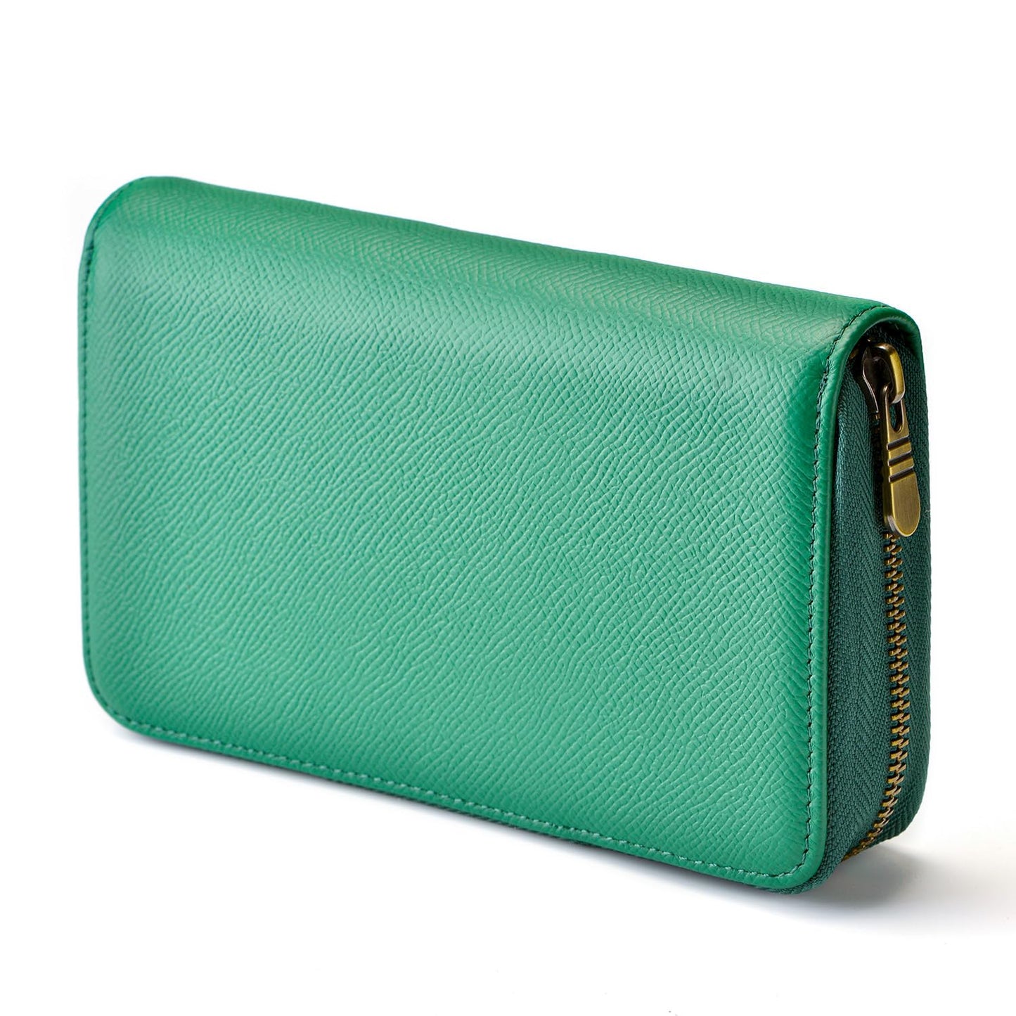 Fountain Pen Case Genuine Leather Pen Case 10 Divided Slots Army Green, Rollerball Pen Holder