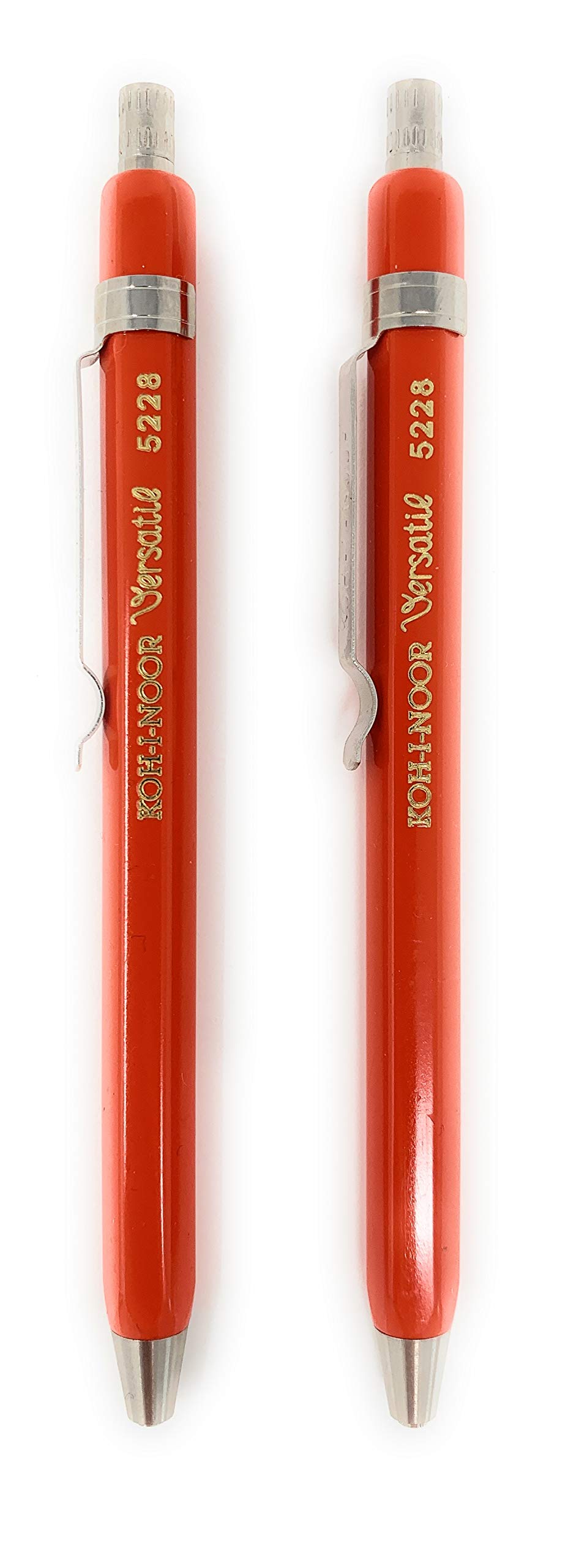 KOH-I-NOOR Case Pens No. 5228CL Short Print Pencil Metal 2 Pack Red