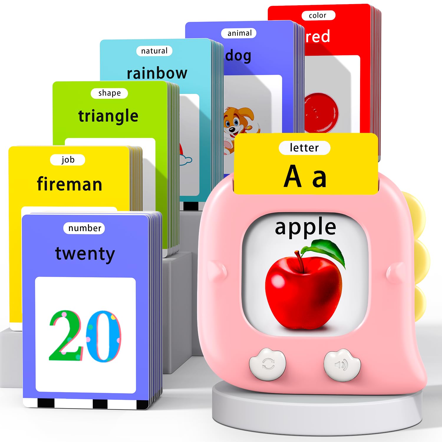 Kidzdo 520 Words Talking Flash Cards, Birthday Gifts for 3 4 5 6 Year Old Girls, Early Educational