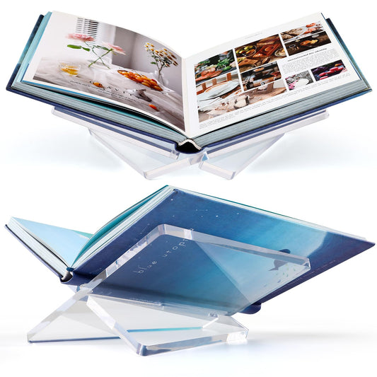 Clear Acrylic Book Stand Holder for Display and Reading 8.5" x 6.4" x 3.5"