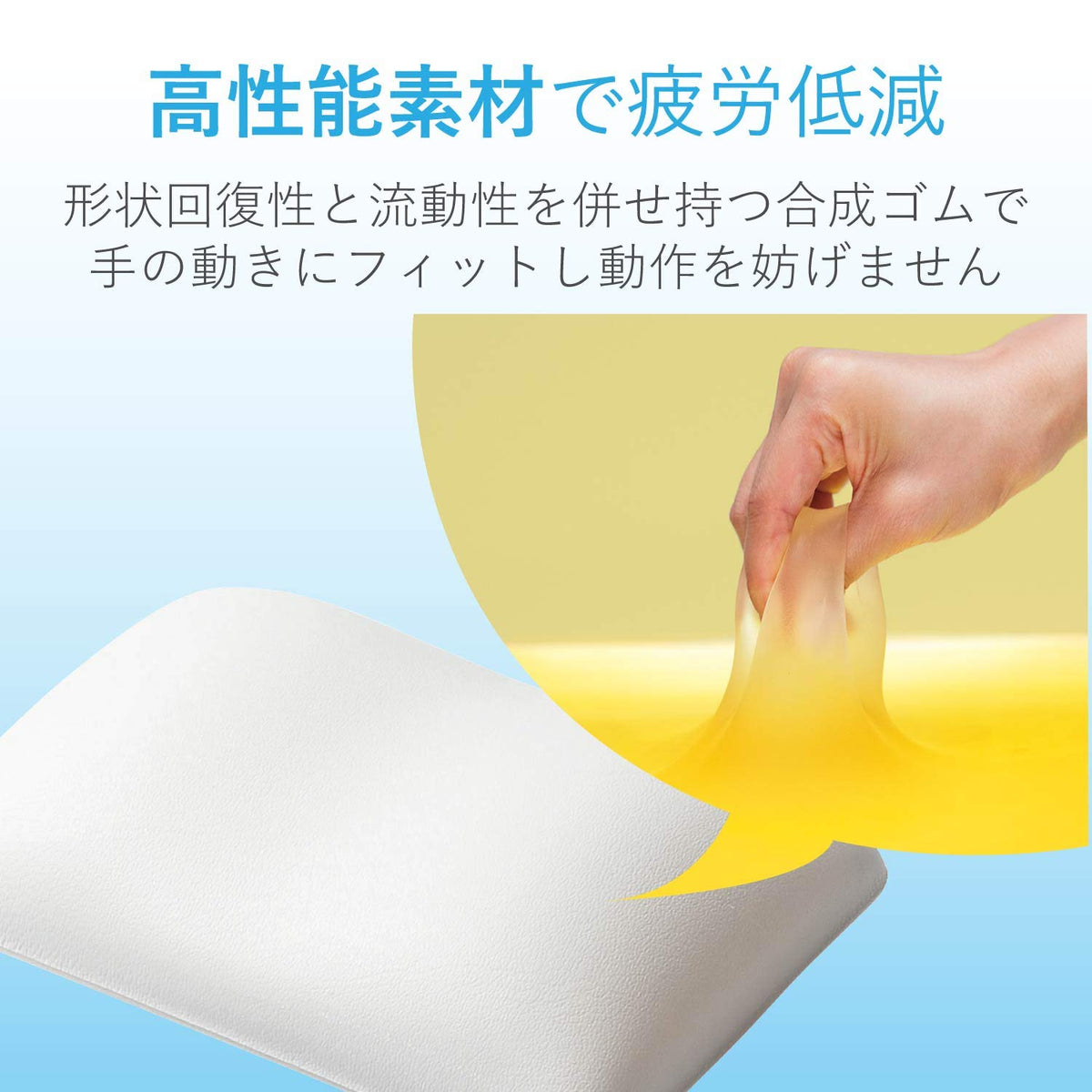 ELECOM Wrist Rest FITTIO Short Type Fatigue Reduction Ergonomic Design Comfortable Memory Foam Anti