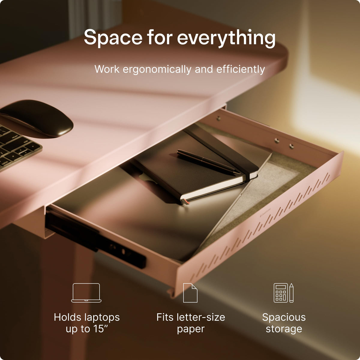 Desktronic Under Desk Drawer — Hidden Under-Desk Storage Organizer, Easy Install, Large Capacity