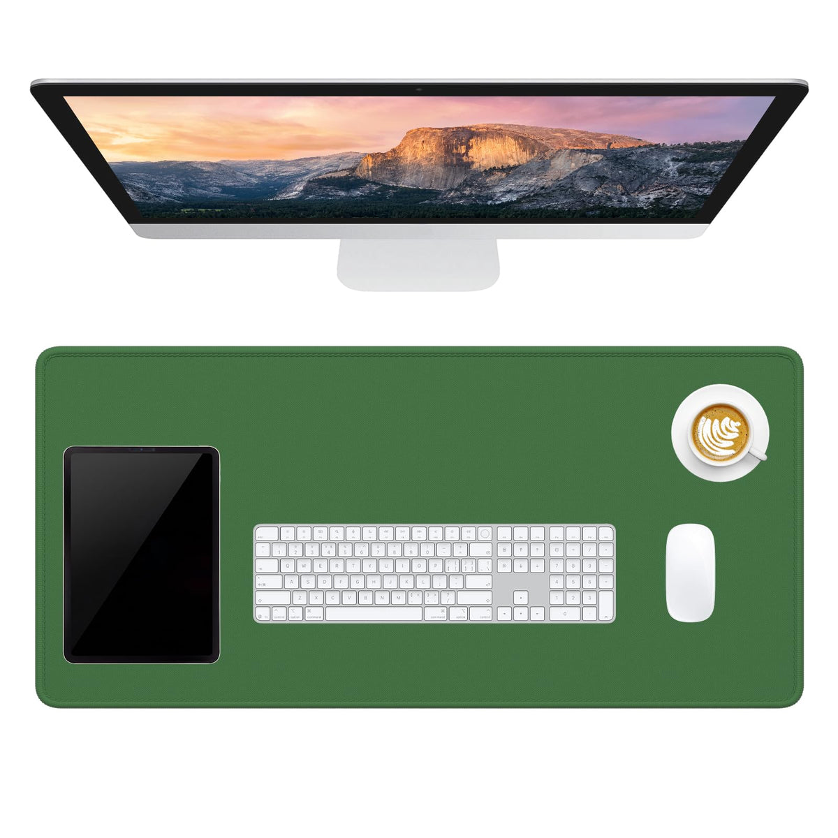 Dapesuom Large Gaming Mouse Pad, Extended Mouse Mat with Stitched Edges, Full Size Keyboard Pad