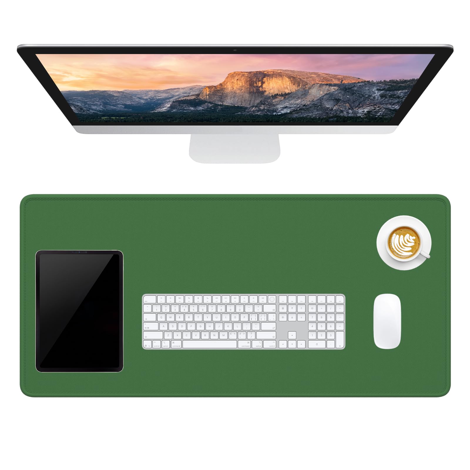 Dapesuom Large Gaming Mouse Pad, Extended Mouse Mat with Stitched Edges, Full Size Keyboard Pad