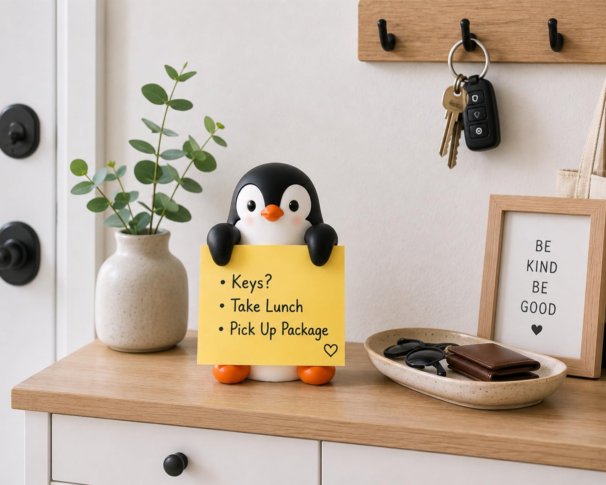 HORTIX Penguin Pop-Up Sticky Note Dispenser for 3 x 3 in Notes