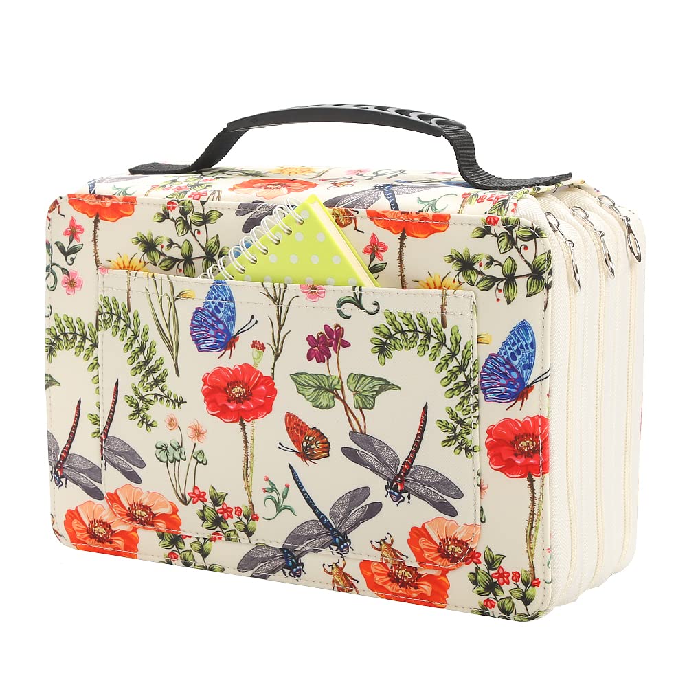 Lbxgap Marker Pen Organizer Case Lipstick Organizer 102 Slots Large Capacity with Handy Wrap