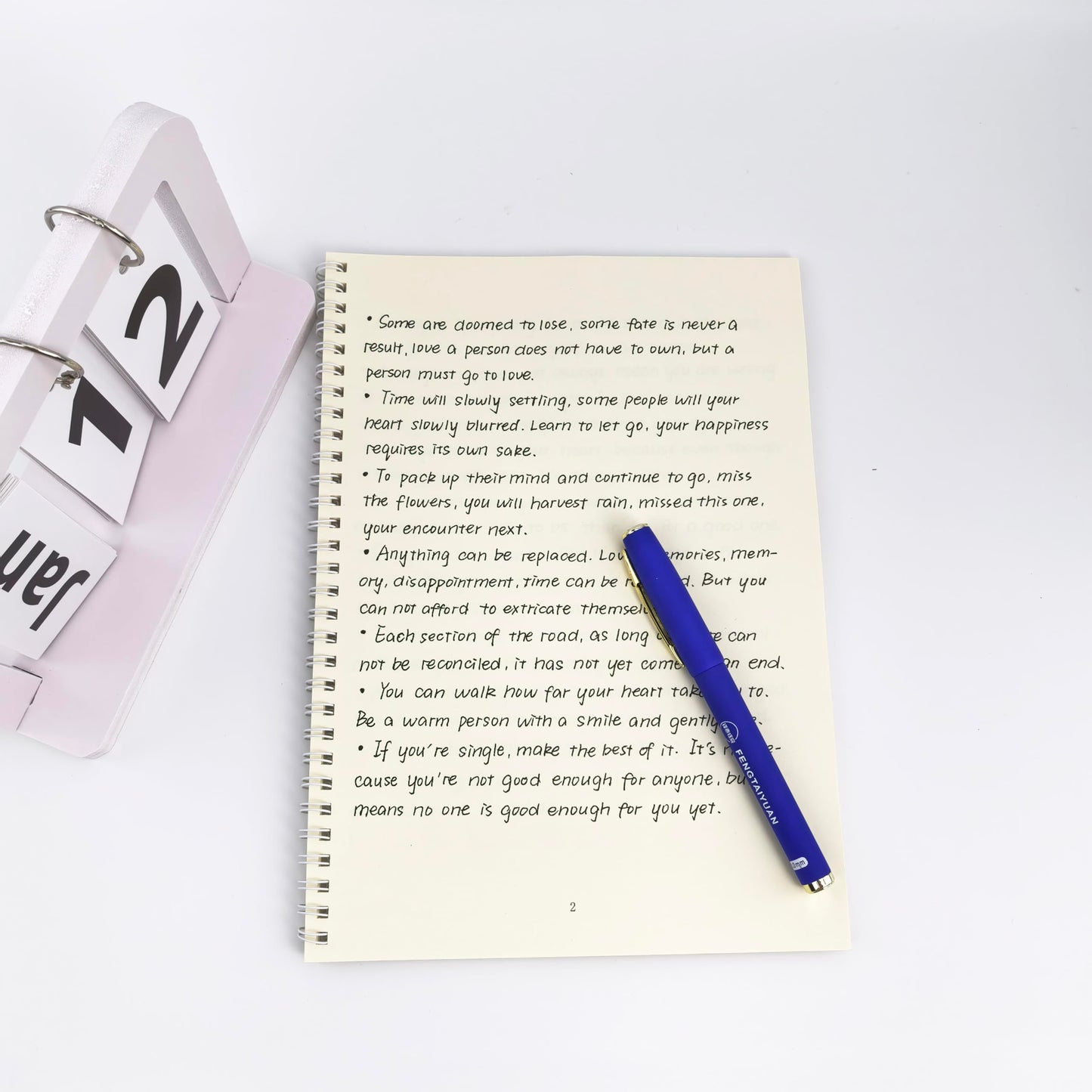 Fengtaiyuan Capped Gel Pens, 1.0mm Bold Point Quick Dry Blue Ink, UV Plated Soft-Touch Thick