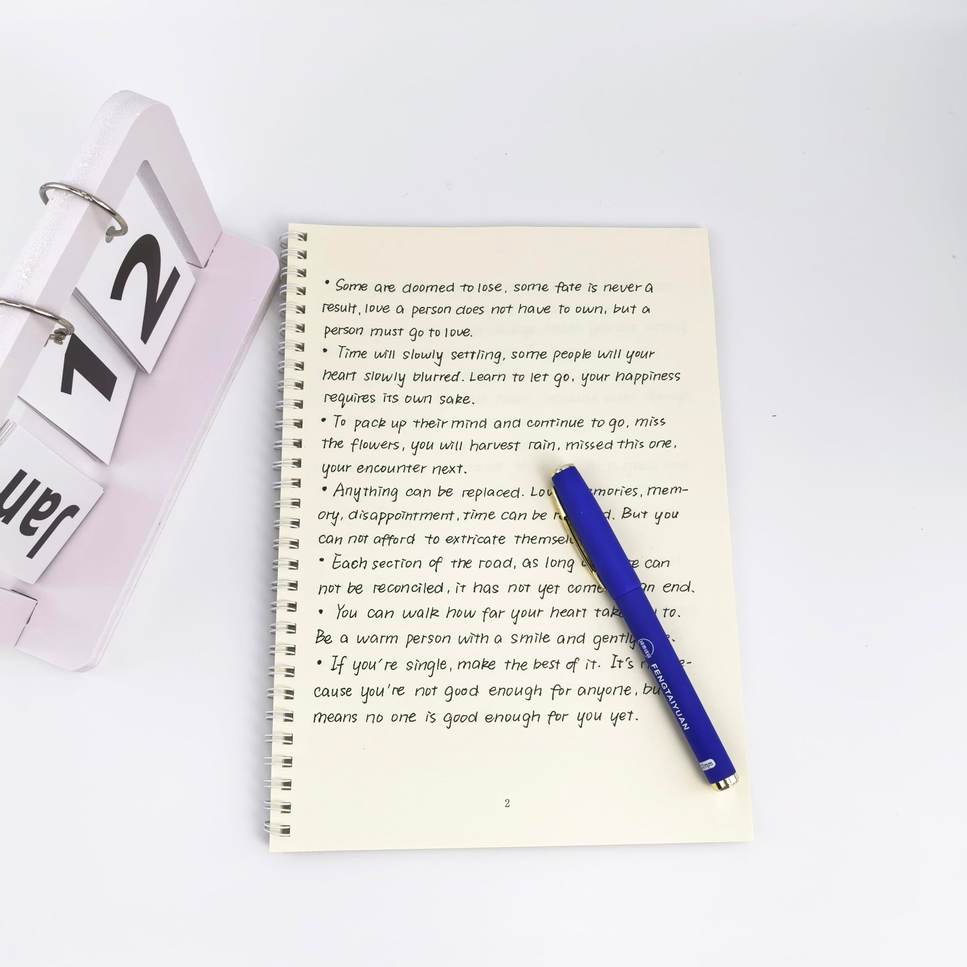 Fengtaiyuan Capped Gel Pens, 1.0mm Bold Point Quick Dry Blue Ink, UV Plated Soft-Touch Thick
