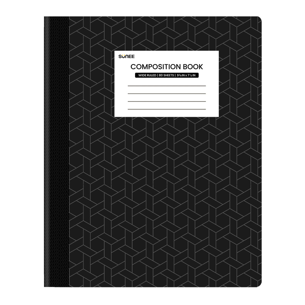 SUNEE Composition Notebook, Wide Ruled Paper, Home School Supplies for College Students & K-12