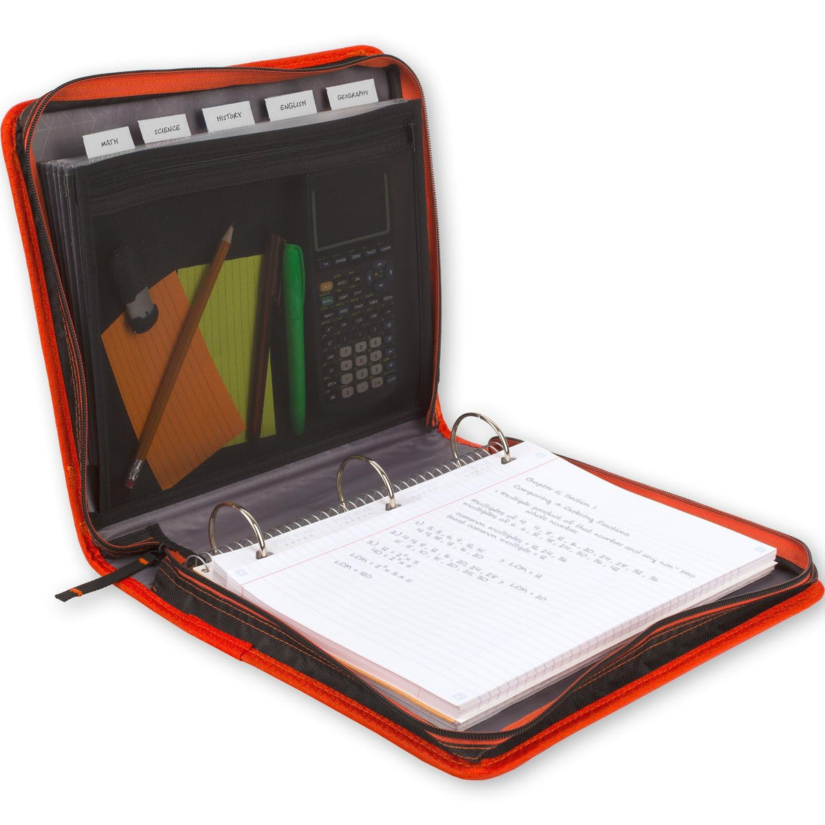Five Star Zipper Binder, 2 Inch 3-Ring Binder with Round Rings, Expansion Panel and 5-Tab Expanding