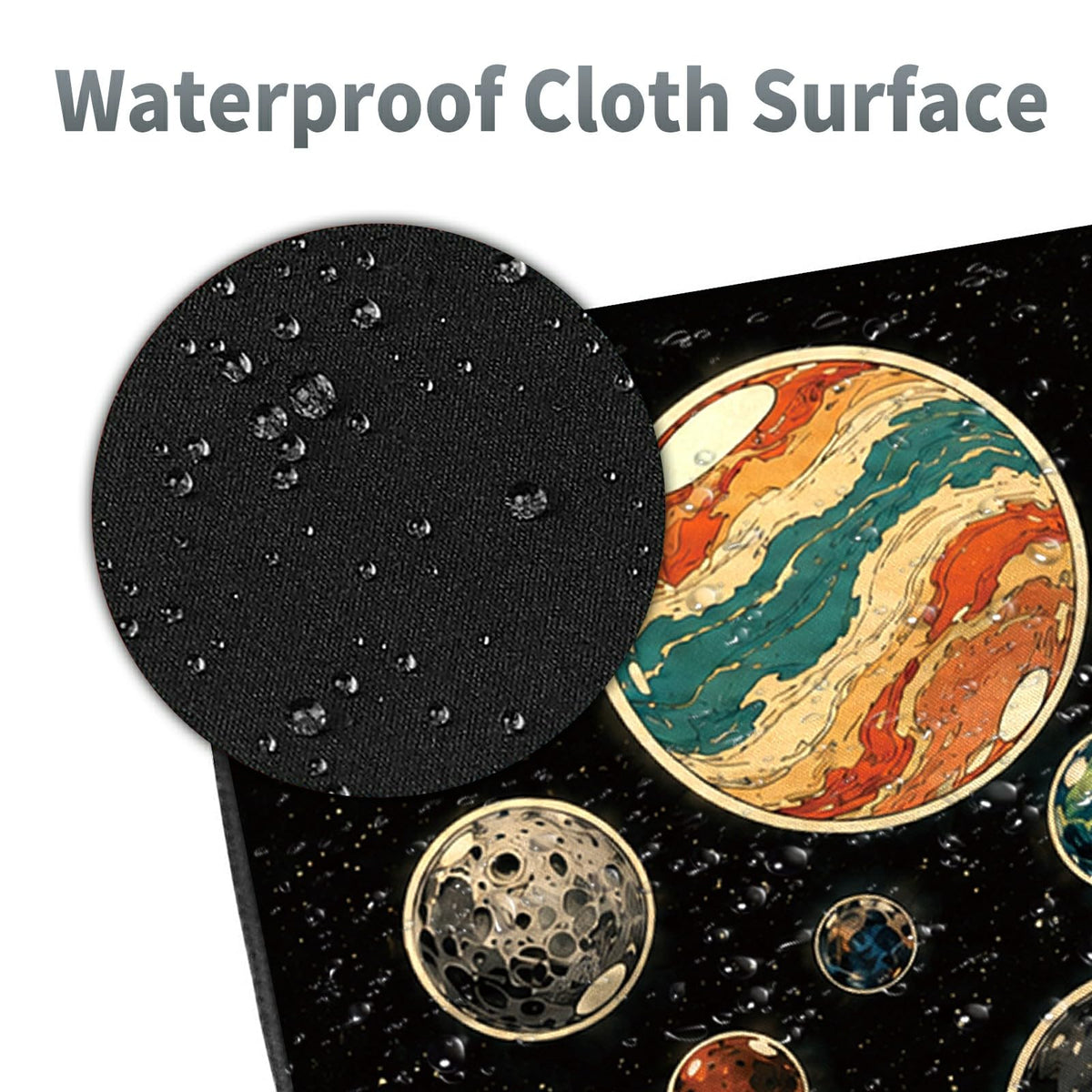 Planet Bubble Cat Large Mouse Pad, 31.5 x 11.8 in Extended Desk Mat