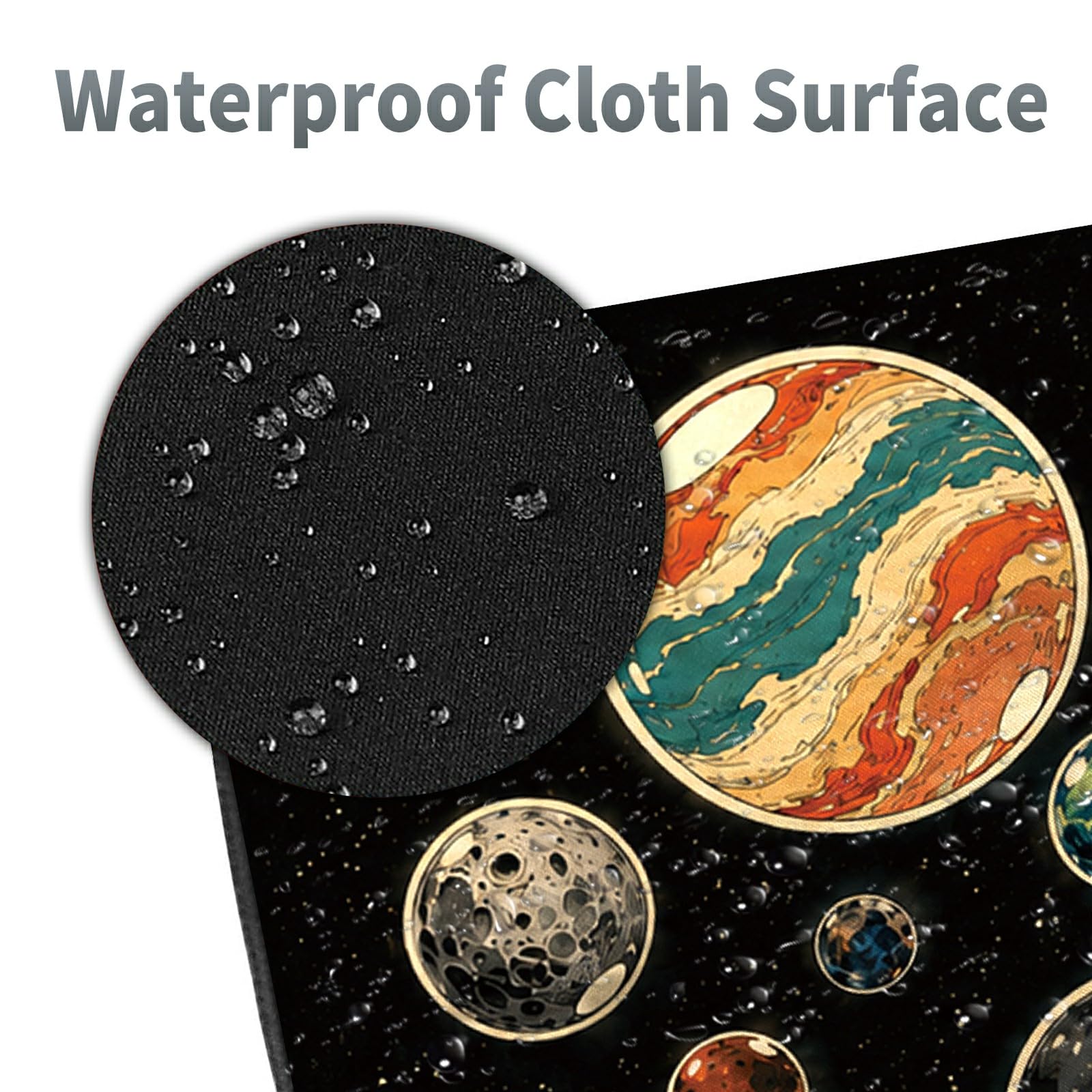 Planet Bubble Cat Large Mouse Pad, 31.5 x 11.8 in Extended Desk Mat