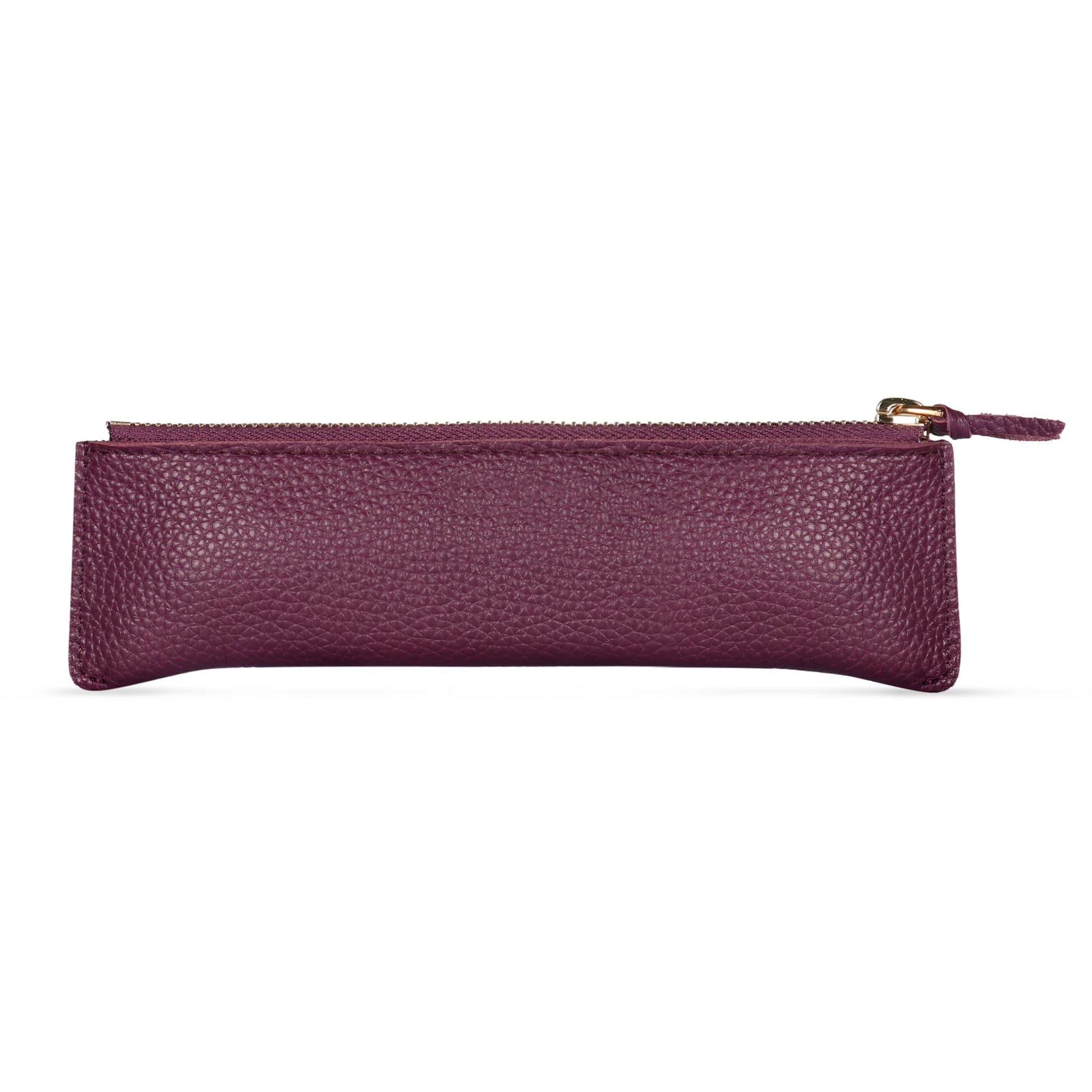 Londo Genuine Leather Pen Case with Zipper Closure, Pencil Pouch Stationery Bag