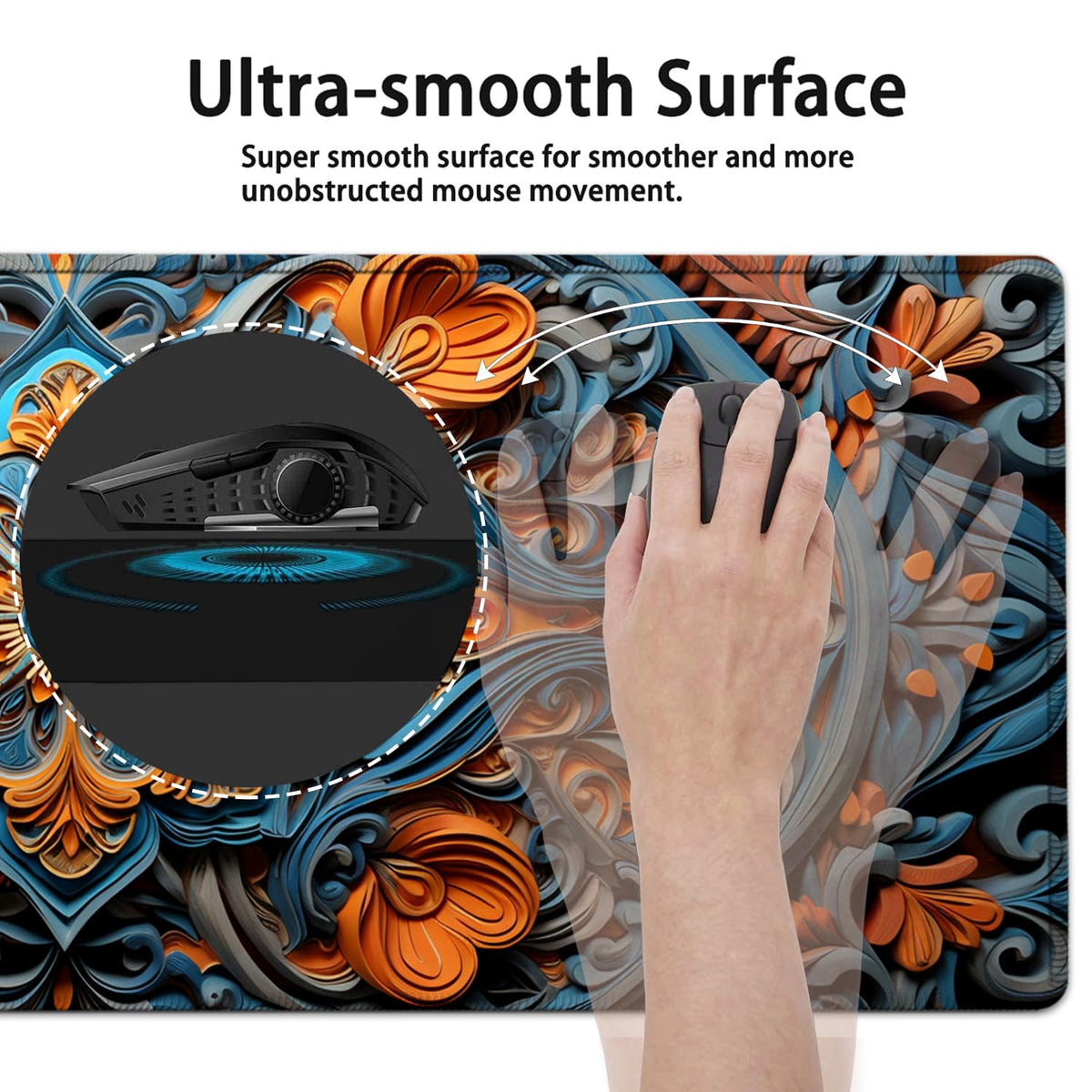 Large Mouse Pad, 31.5 x 11.8in Extended Gaming Mouse Pad with Stitched Edges, XXL Mousepad