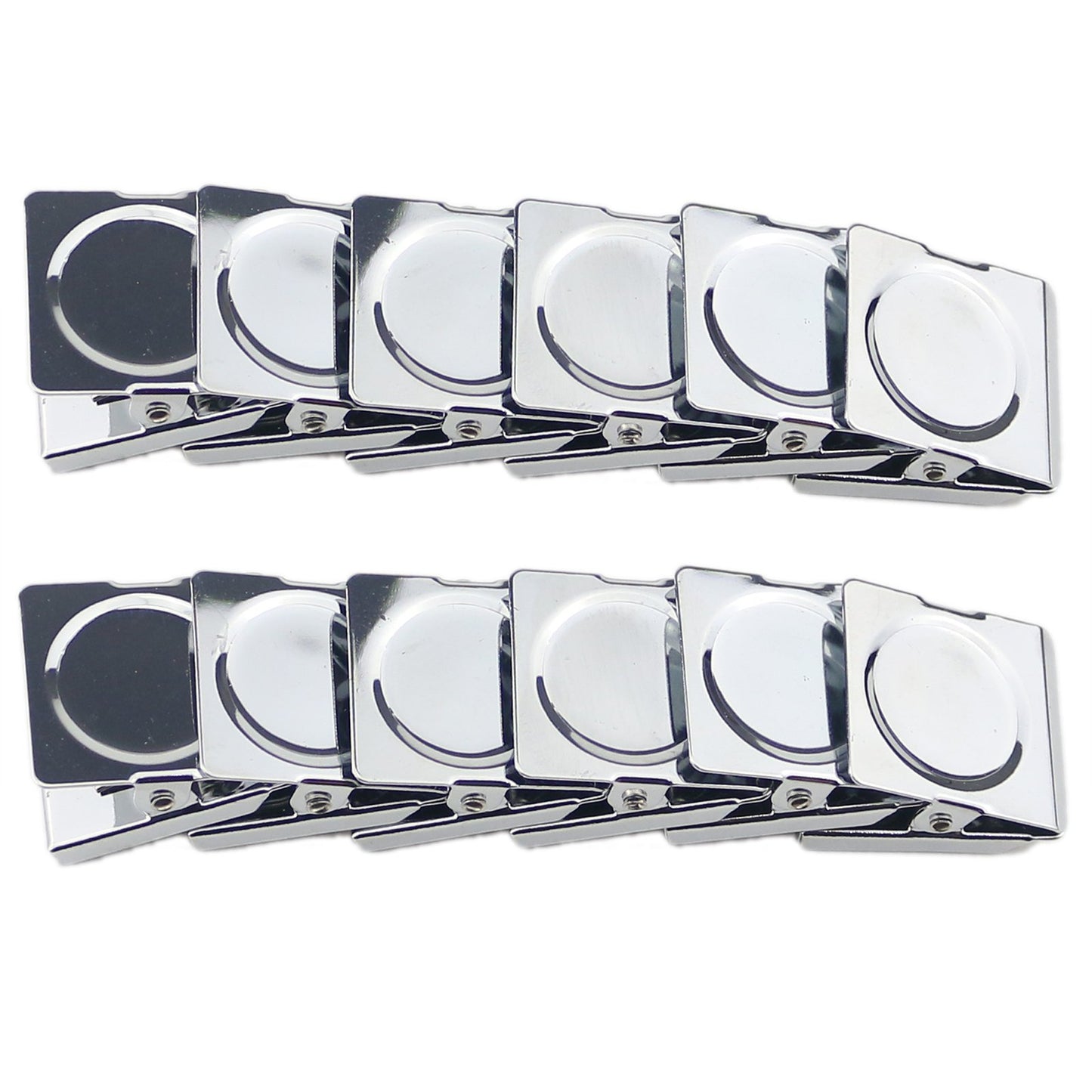Ogrmar 12 Pack Magnetic Clips 1.75 Inch Heavy Duty Refrigerator Magnet Clip