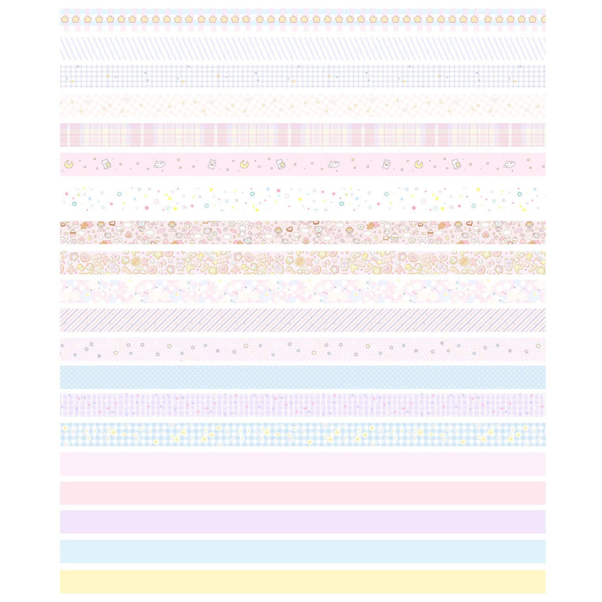 YUBX Vintage Washi Tape Set 20 Rolls Skinny Retro Decorative Antique Patterns Masking Tapes for