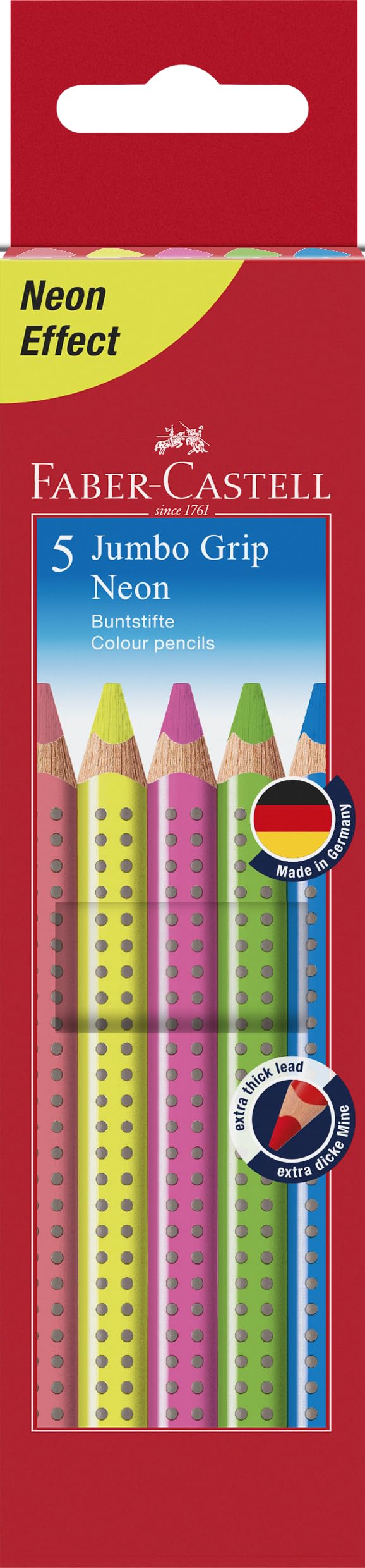 Faber Castell 110994"Jumbo Grip Neon" Crayons