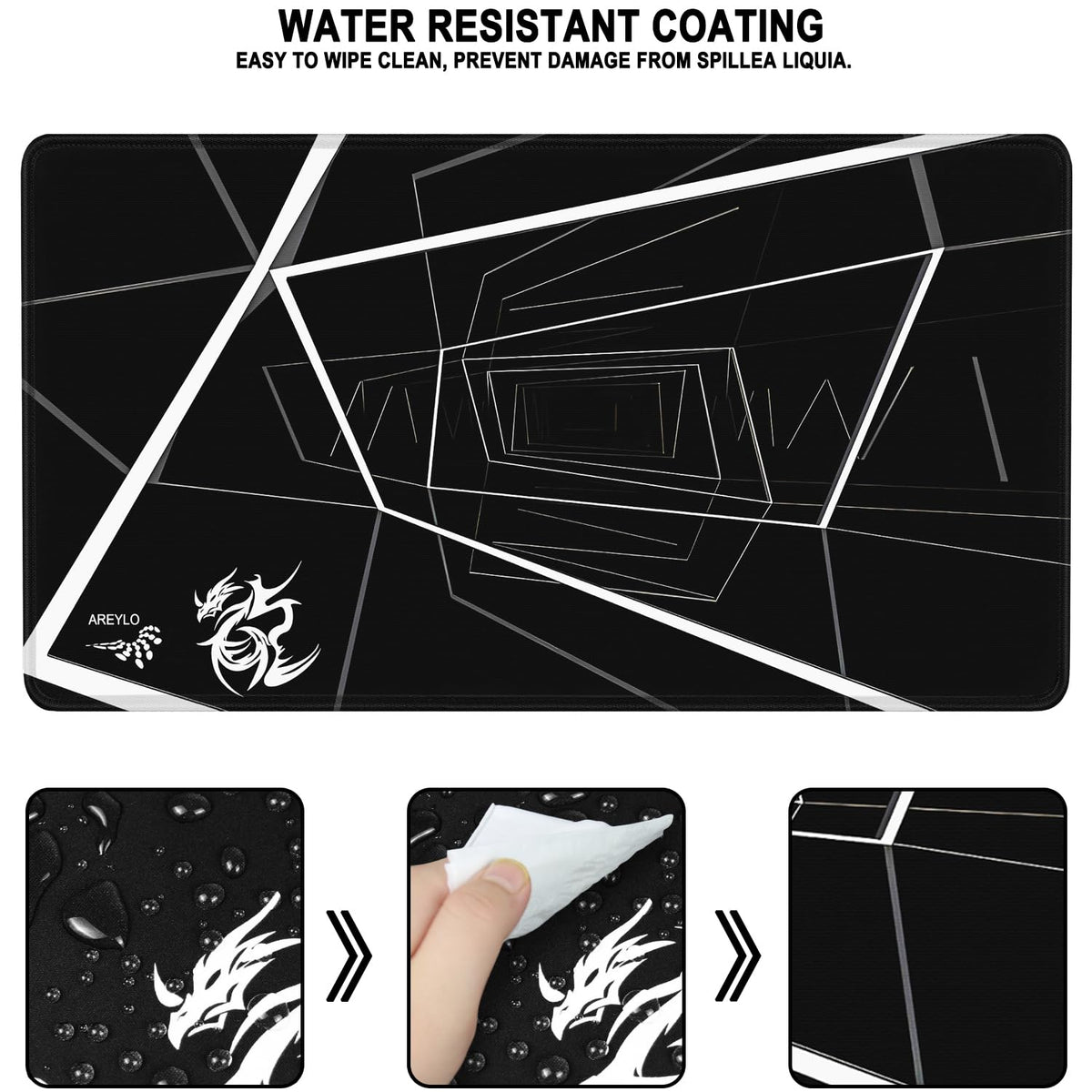 Mouse Pad Large, Waterproof Extra Large Gaming Mousepad with Stitched Edges, 31.5" x 15.7" Non-Slip