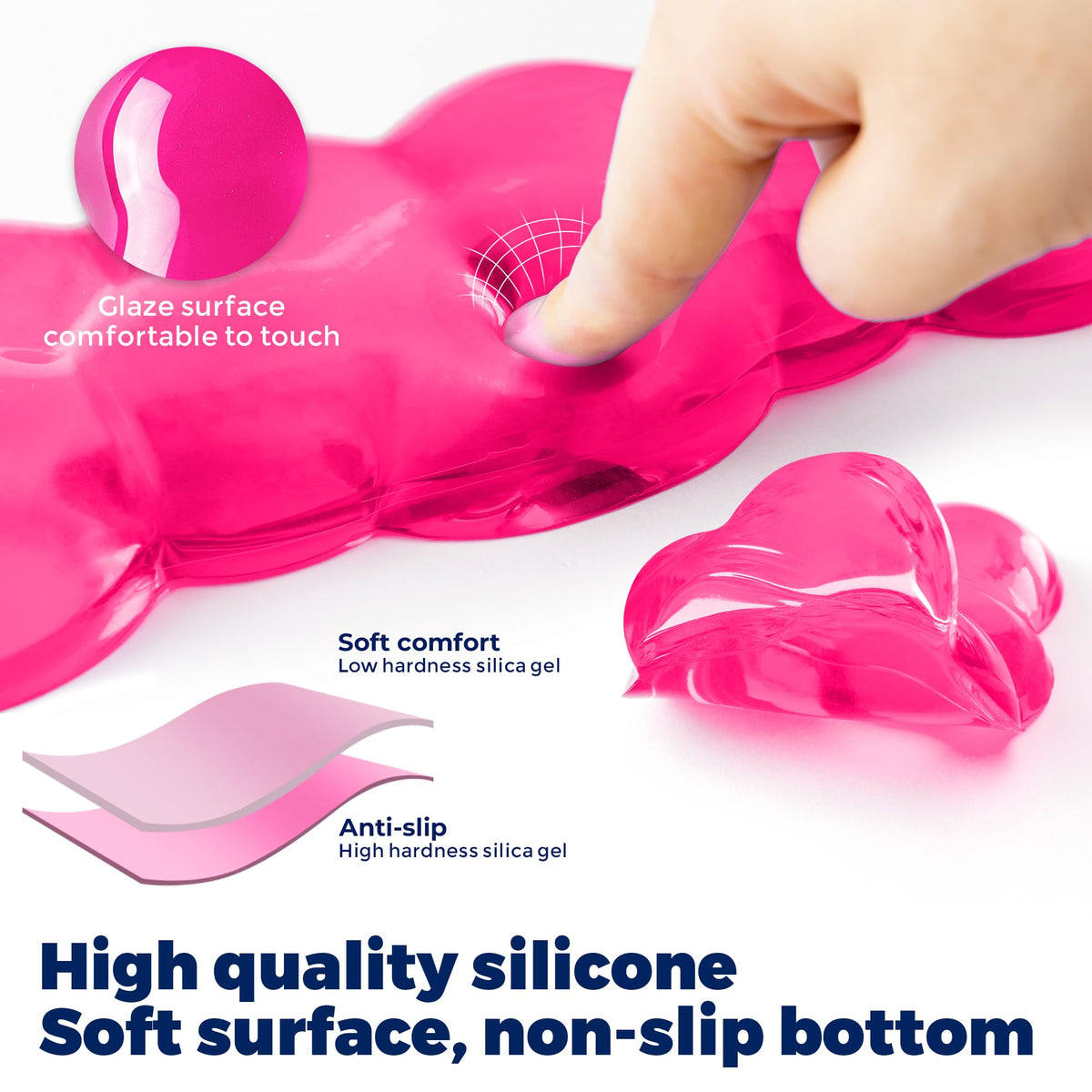 ABRONDA Gel Cloud Keyboard & Mouse Wrist Rest Set - Cloud Keyboard Wrist Rest Pad & Mouse Support