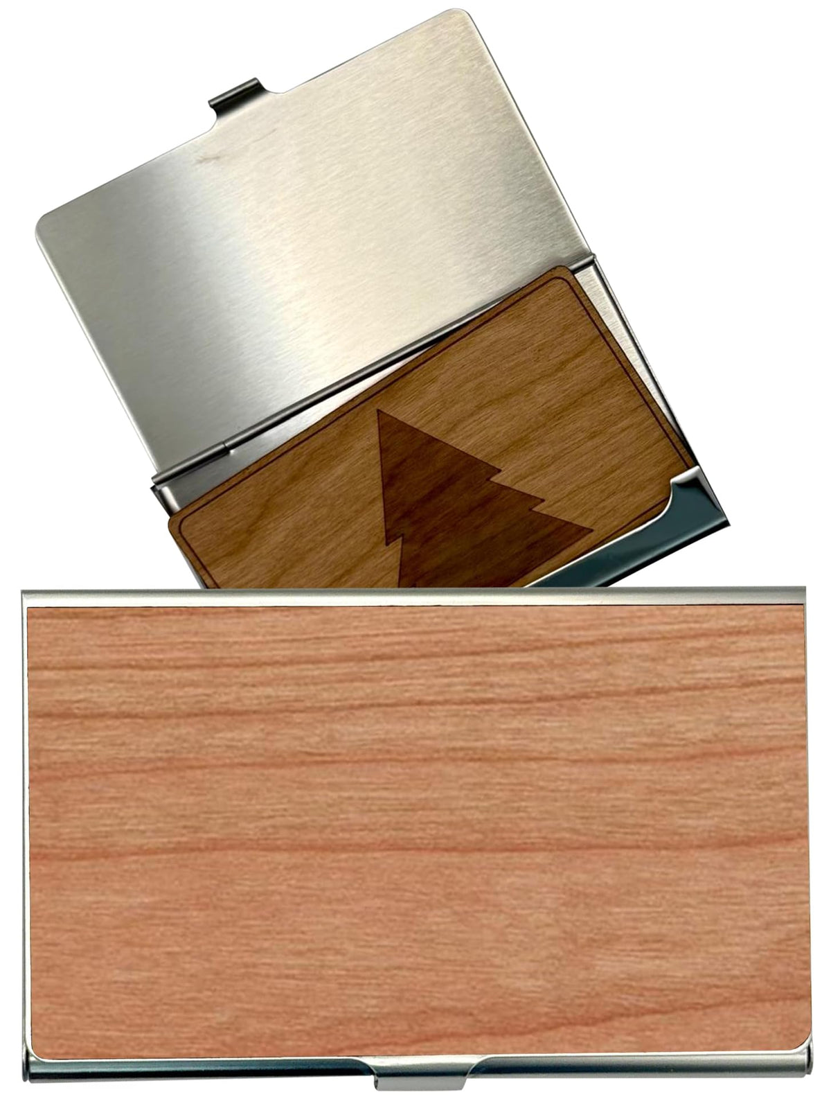 WUDN Handcrafted Wooden Business Card Holder Wallet For Men and Women | Holds Up to 20-25 B-Cards