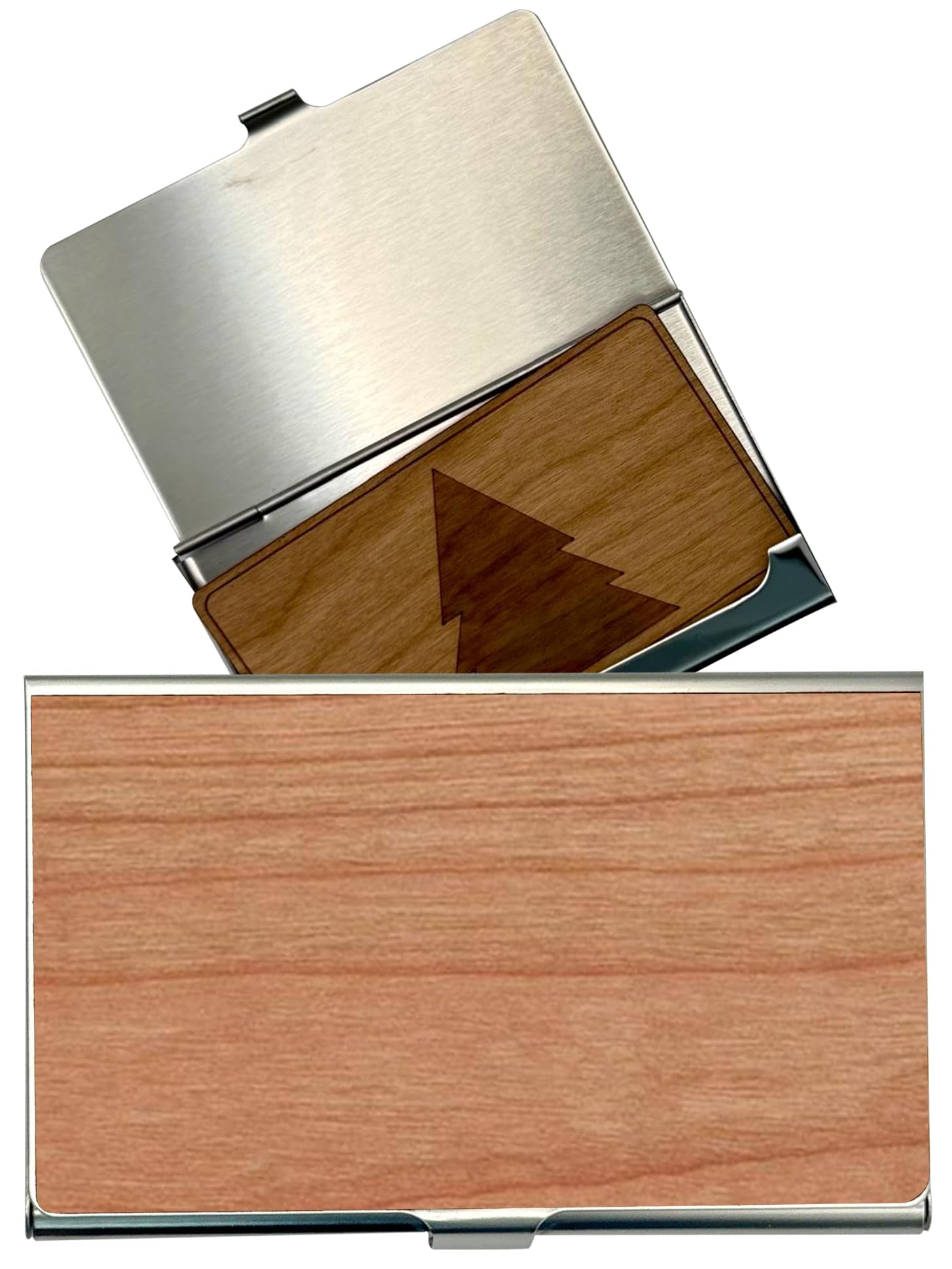WUDN Handcrafted Wooden Business Card Holder Wallet For Men and Women | Holds Up to 20-25 B-Cards