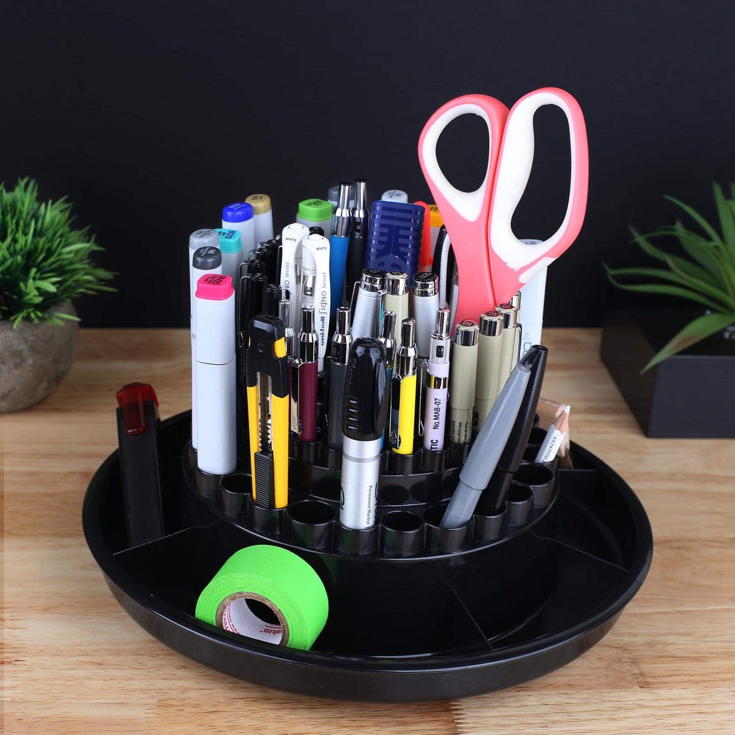 ALVIN, Spin-O-Tray, 9893-1, Rotating Desktop Receptacle, Art, Drafting, and Design Storage Tool