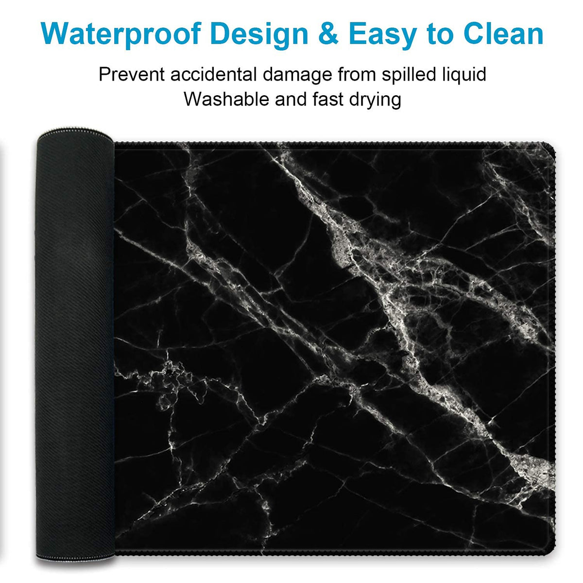 XXL Waterproof Office Desk Pad Protector 35.4x15.7 Inch - Extended Gaming Mouse Pad with Non-Slip